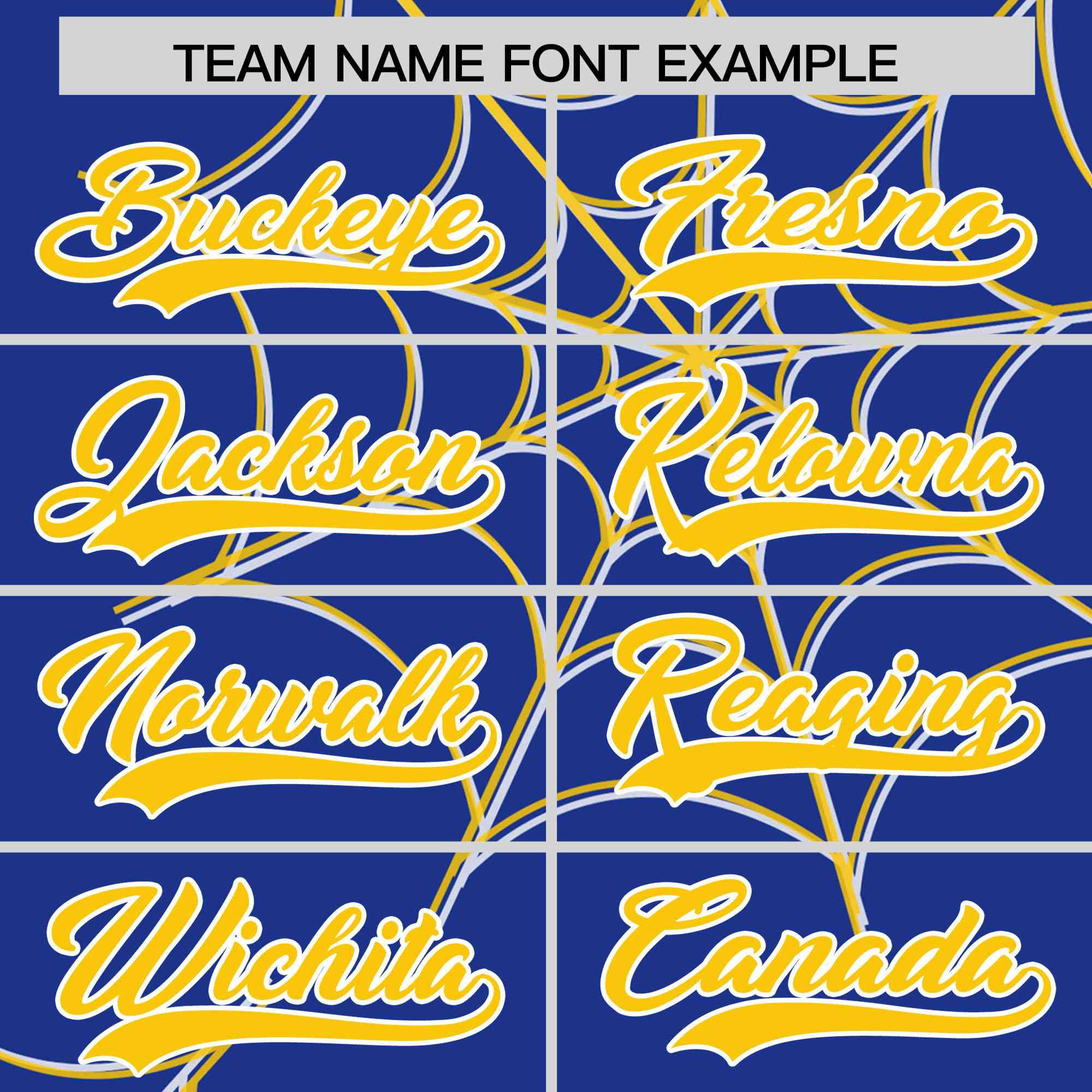 Custom Royal-Gold Spider Web Pattern Raglan Sleeves Authentic Baseball Jersey | KXKSHOP