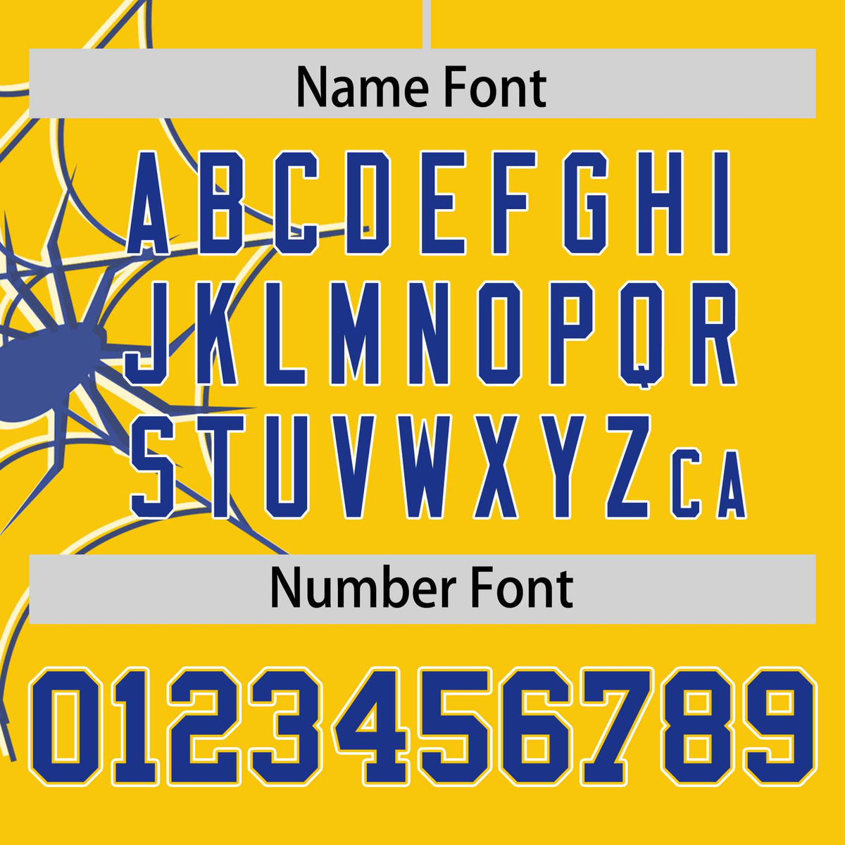 Custom Gold-Royal Spider Web Pattern Raglan Sleeves Authentic Baseball Jersey | KXKSHOP