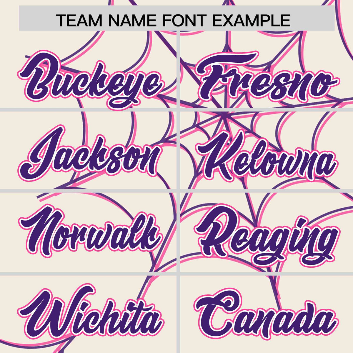 Custom Cream-Purple Spider Web Pattern Raglan Sleeves Authentic Baseball Jersey | KXKSHOP