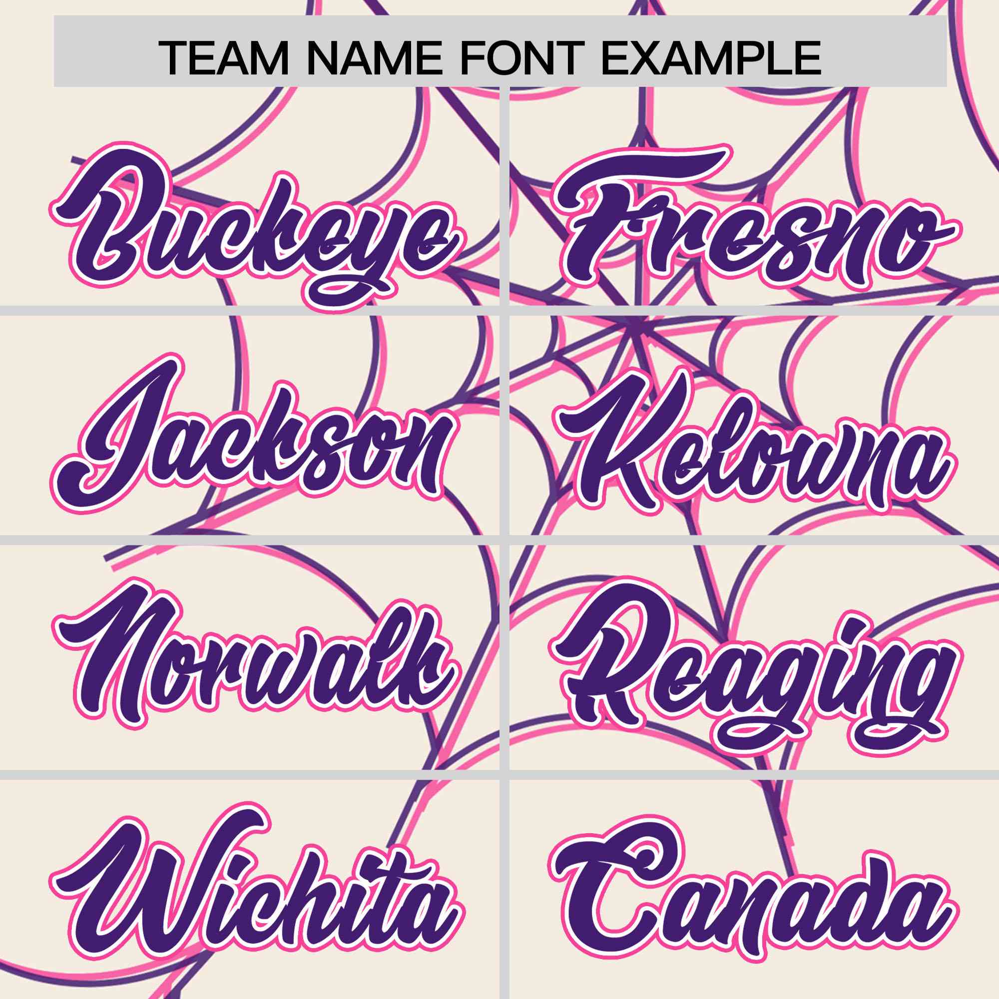 Custom Cream-Purple Spider Web Pattern Raglan Sleeves Authentic Baseball Jersey | KXKSHOP