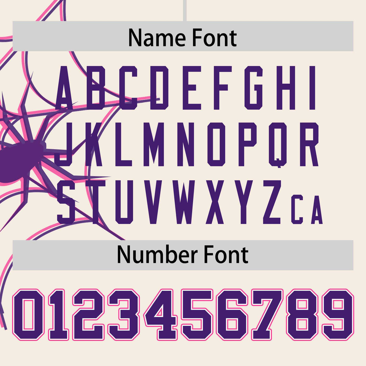 Custom Cream-Purple Spider Web Pattern Raglan Sleeves Authentic Baseball Jersey | KXKSHOP