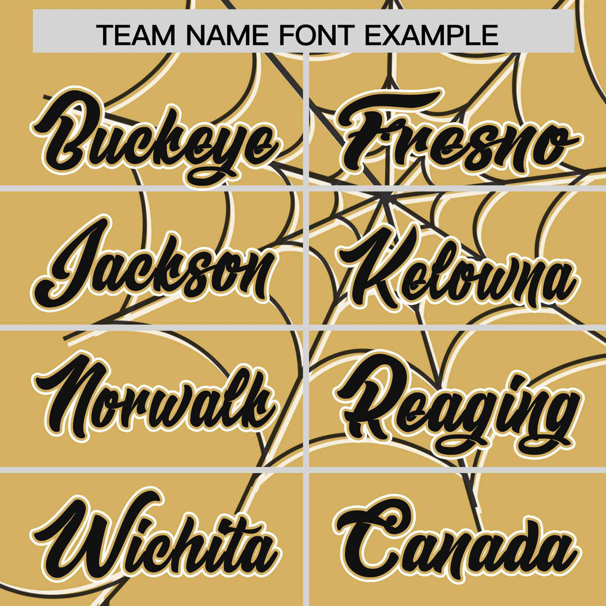 Custom Old Gold-Black Spider Web Pattern Raglan Sleeves Authentic Baseball Jersey | KXKSHOP
