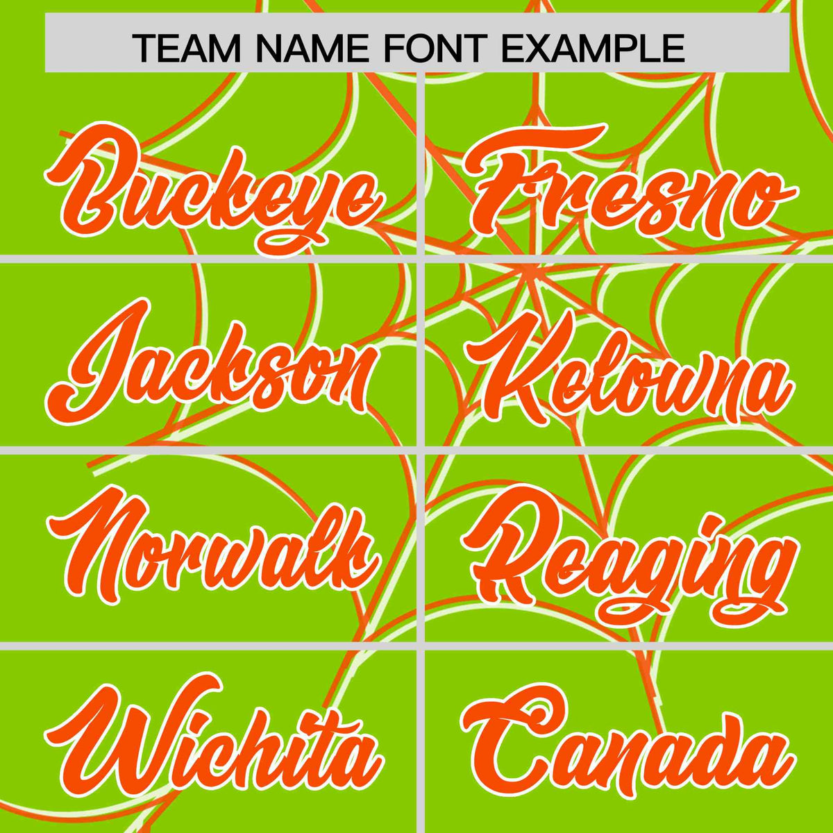 Custom Neon Green-Orange Spider Web Pattern Raglan Sleeves Authentic Baseball Jersey | KXKSHOP