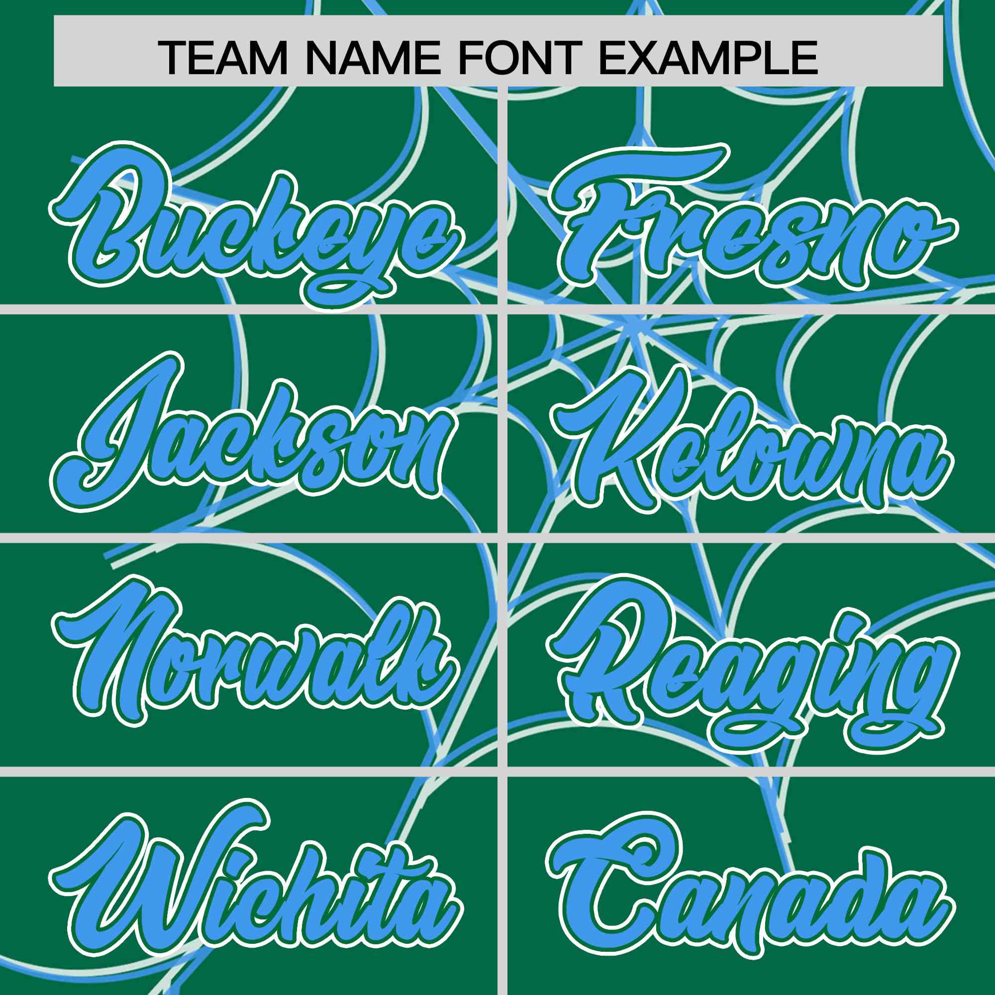 Custom Kelly Green-Powder Blue Spider Web Pattern Raglan Sleeves Authentic Baseball Jersey | KXKSHOP