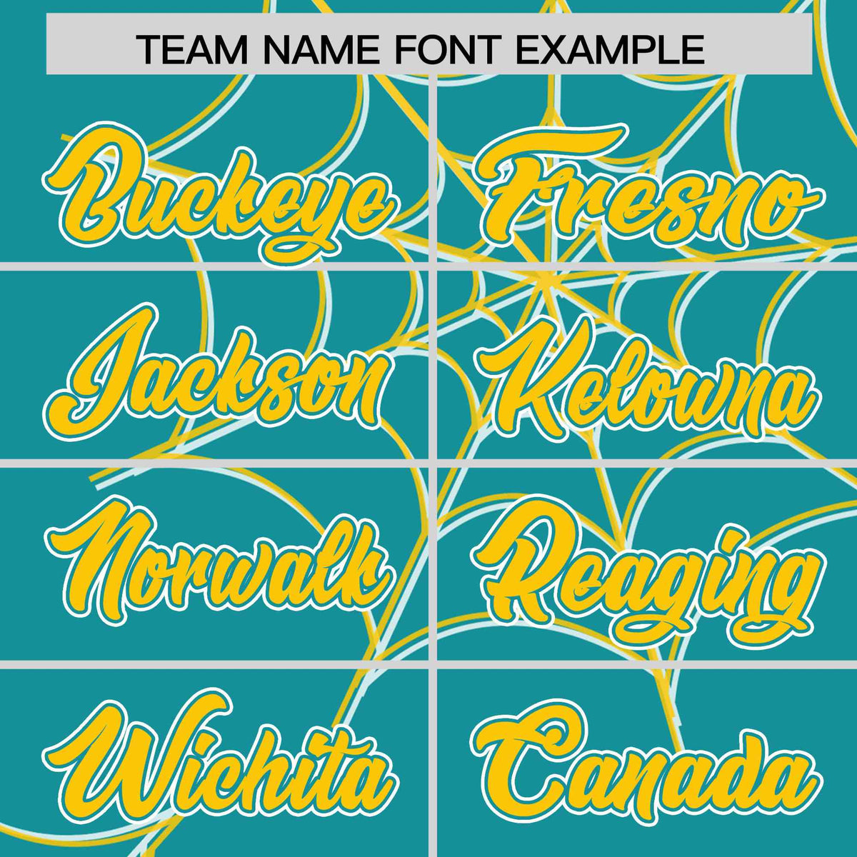 Custom Aqua-Gold Spider Web Pattern Raglan Sleeves Authentic Baseball Jersey | KXKSHOP