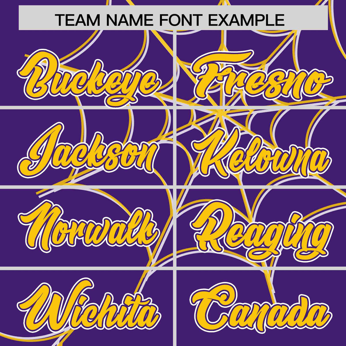 Custom Purple-Gold Spider Web Pattern Raglan Sleeves Authentic Baseball Jersey | KXKSHOP