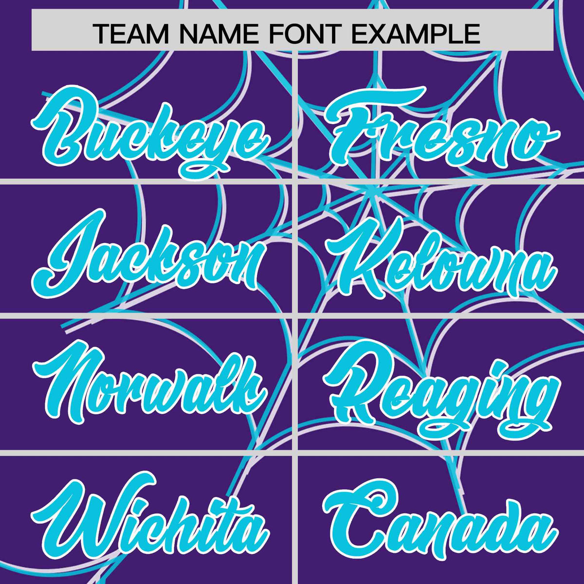 Custom Purple-Sky Blue Spider Web Pattern Raglan Sleeves Authentic Baseball Jersey | KXKSHOP