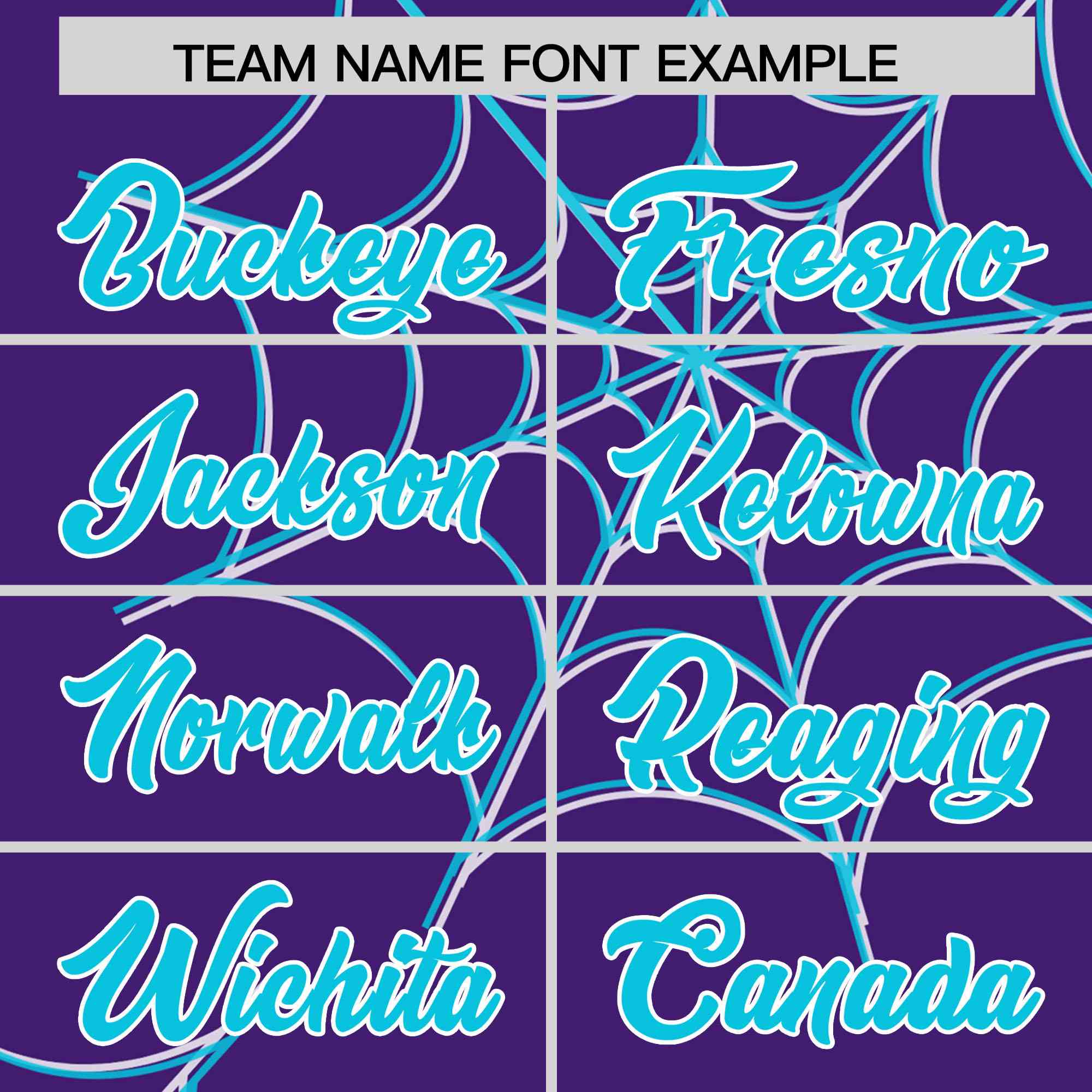 Custom Purple-Sky Blue Spider Web Pattern Raglan Sleeves Authentic Baseball Jersey | KXKSHOP