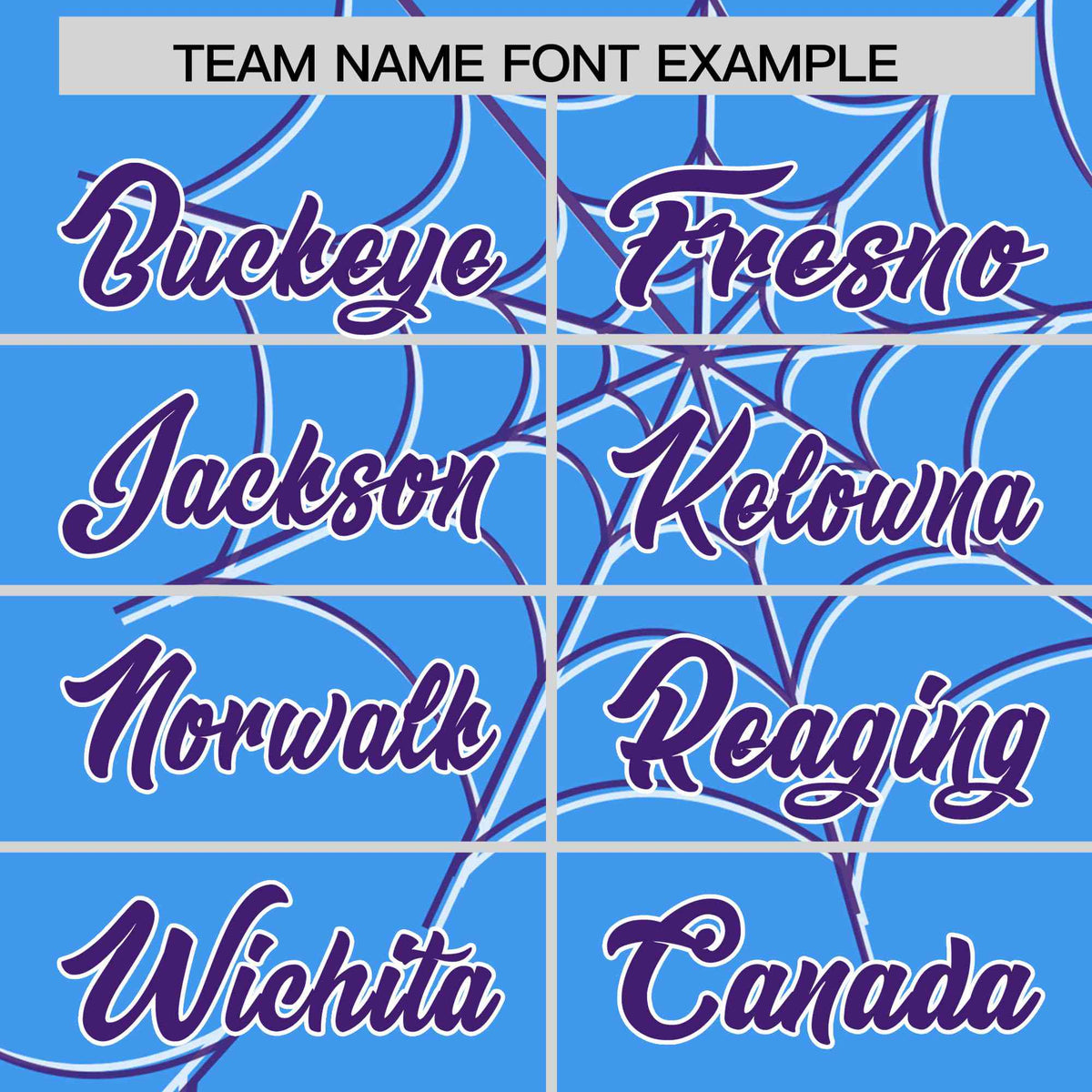 Custom Powder Blue-Purple Spider Web Pattern Raglan Sleeves Authentic Baseball Jersey | KXKSHOP