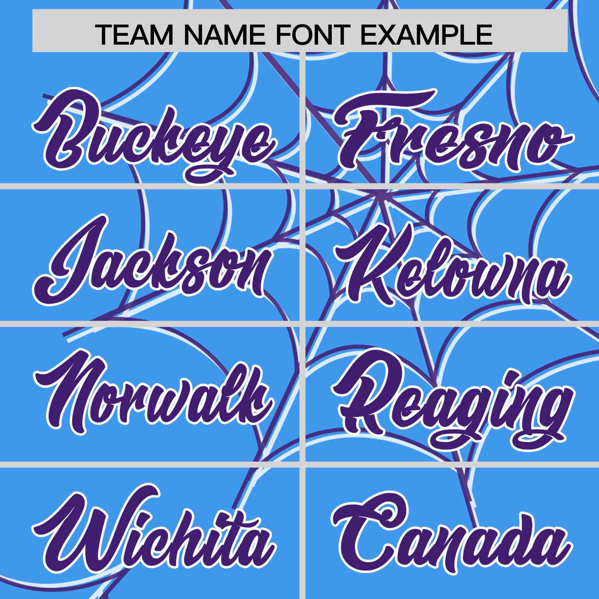 Custom Powder Blue-Purple Spider Web Pattern Raglan Sleeves Authentic Baseball Jersey | KXKSHOP