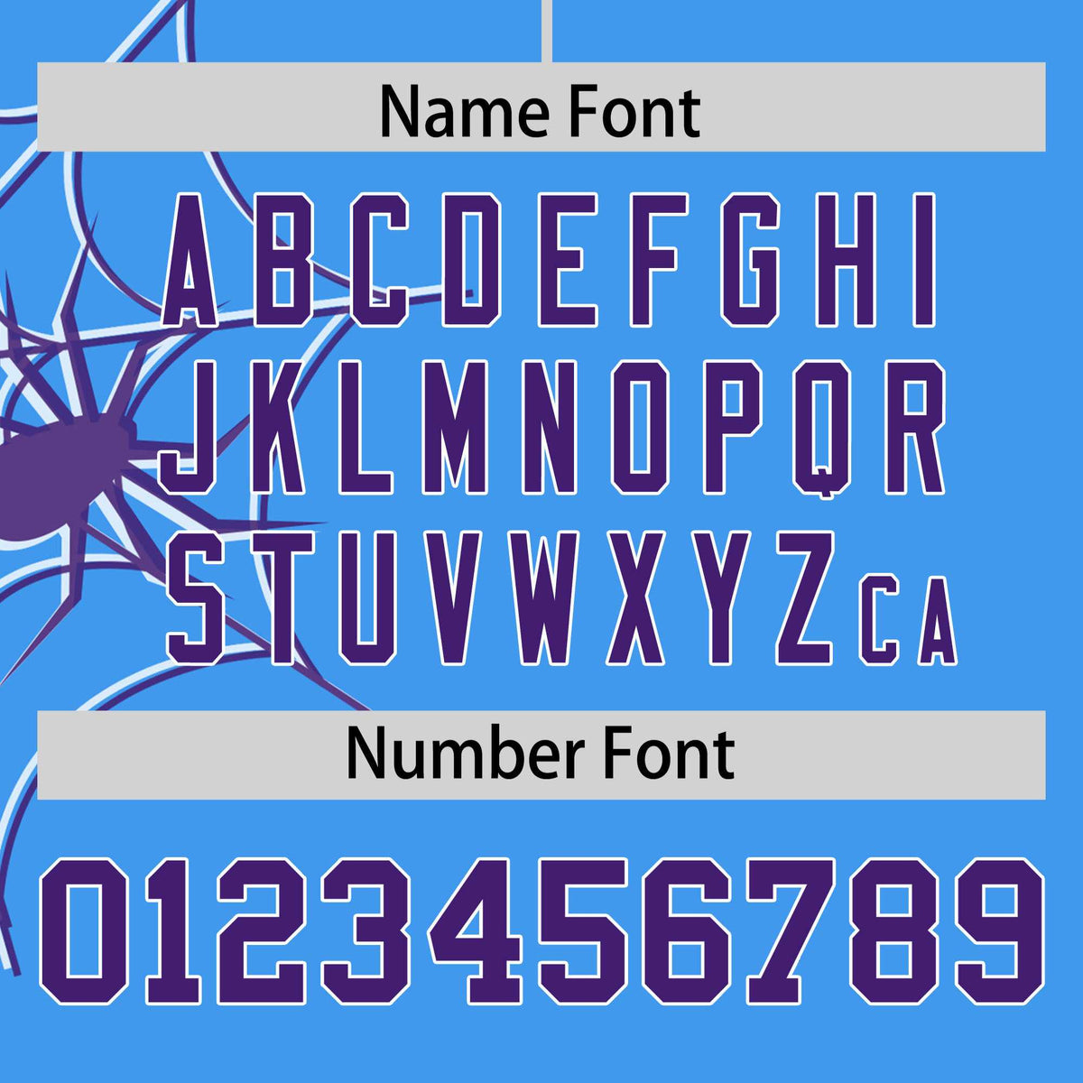 Custom Powder Blue-Purple Spider Web Pattern Raglan Sleeves Authentic Baseball Jersey | KXKSHOP