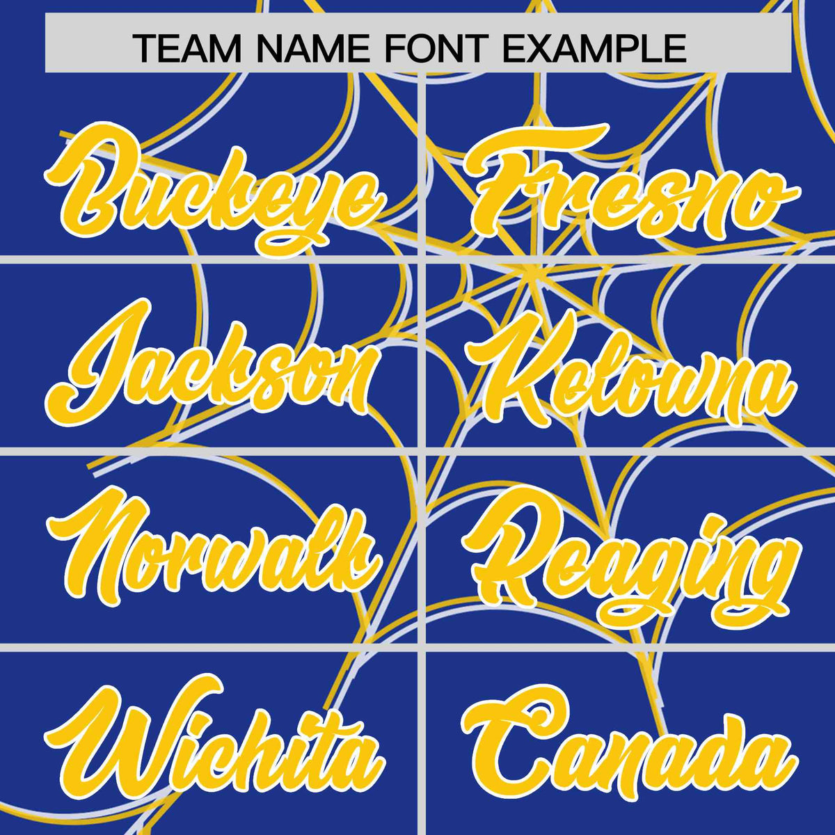 Custom Royal-Gold Spider Web Pattern Raglan Sleeves Authentic Baseball Jersey | KXKSHOP