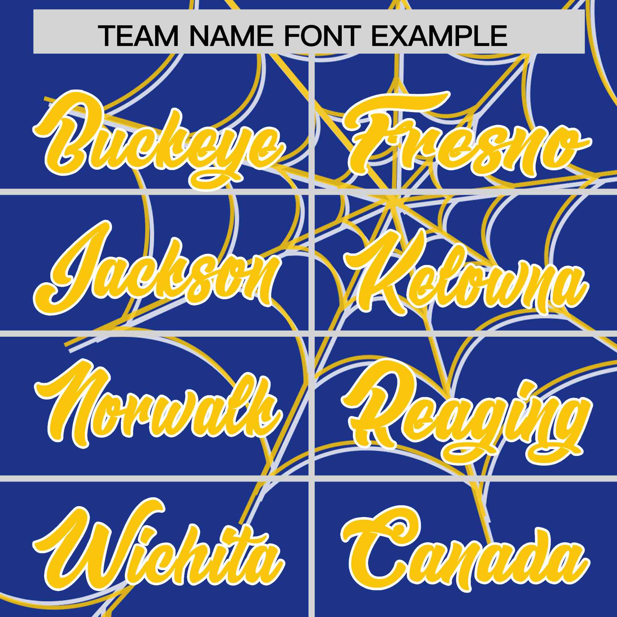 Custom Royal-Gold Spider Web Pattern Raglan Sleeves Authentic Baseball Jersey | KXKSHOP