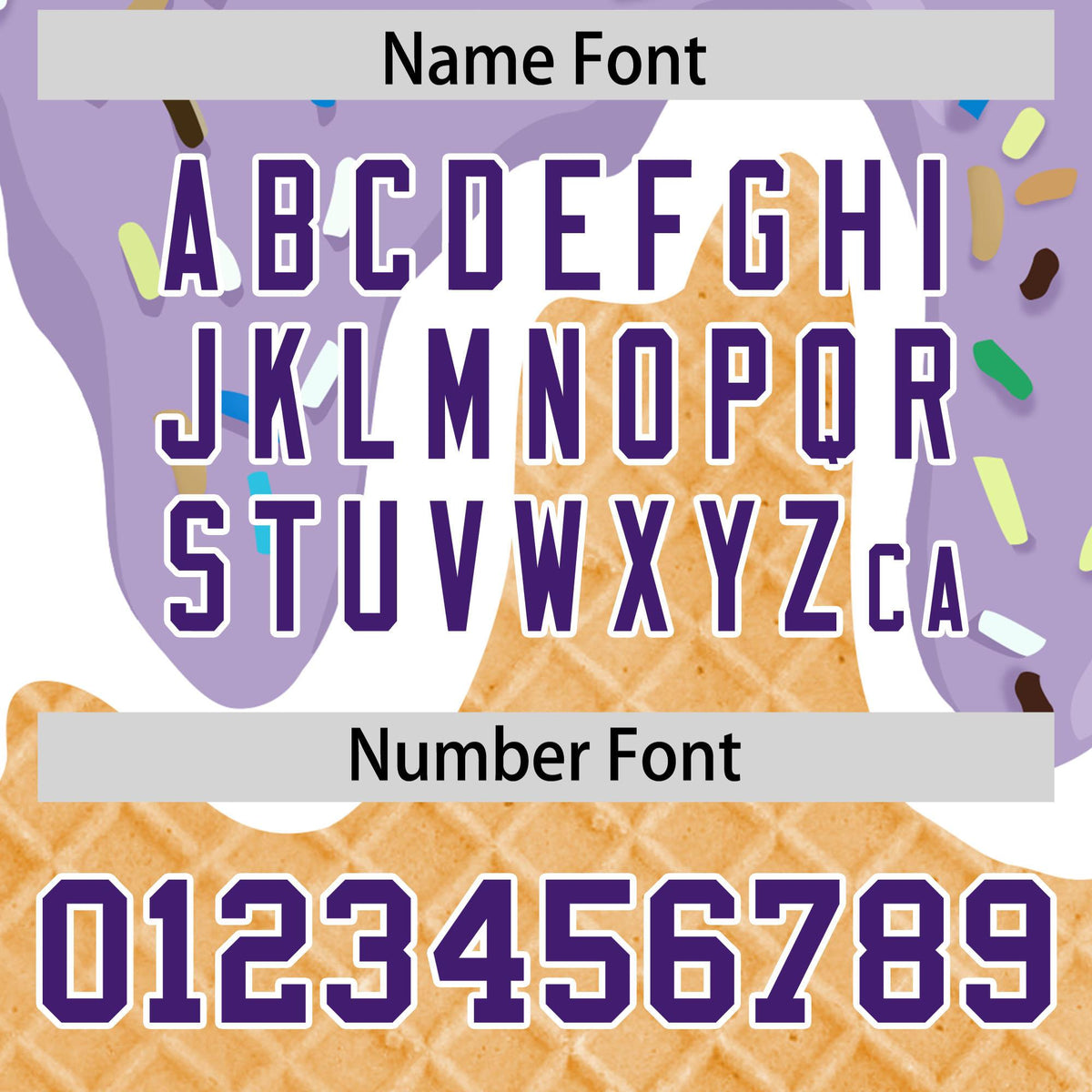 Custom Light Purple Ice Cream Cone Graffiti Pattern Fashion Authentic Baseball Jersey| KXKSHOP