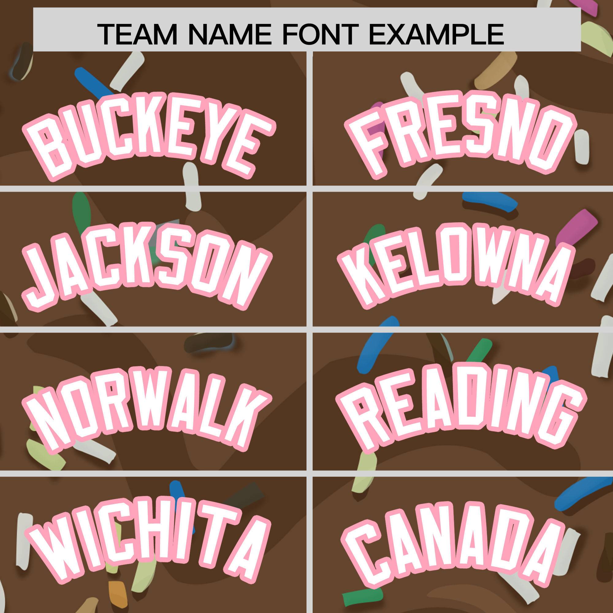 Custom Brown Ice Cream Cone Graffiti Pattern Fashion Authentic Baseball Jersey| KXKSHOP