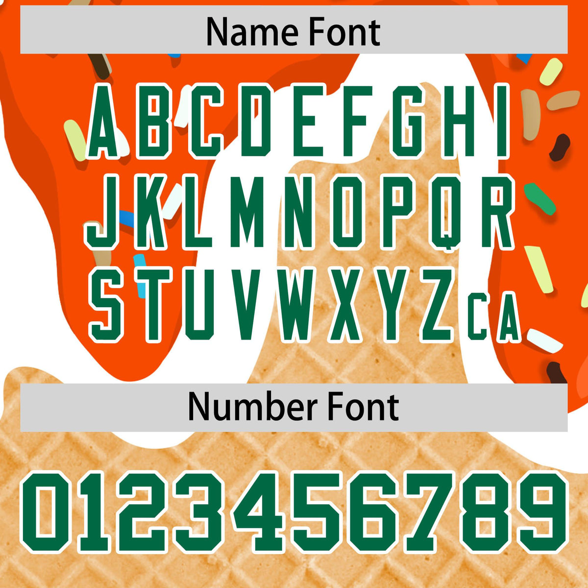 Custom Orange Ice Cream Cone Graffiti Pattern Fashion Authentic Baseball Jersey| KXKSHOP