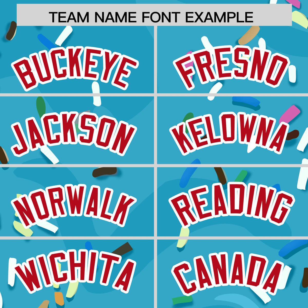 Custom Sky Blue Ice Cream Cone Graffiti Pattern Fashion Authentic Baseball Jersey| KXKSHOP