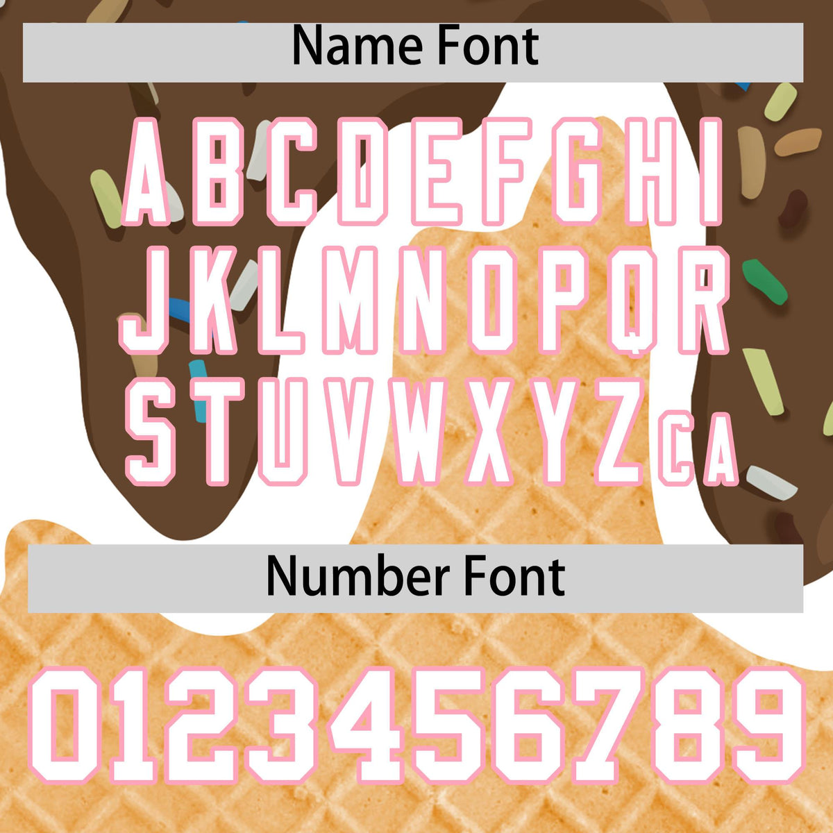 Custom Brown Ice Cream Cone Graffiti Pattern Fashion Authentic Baseball Jersey| KXKSHOP