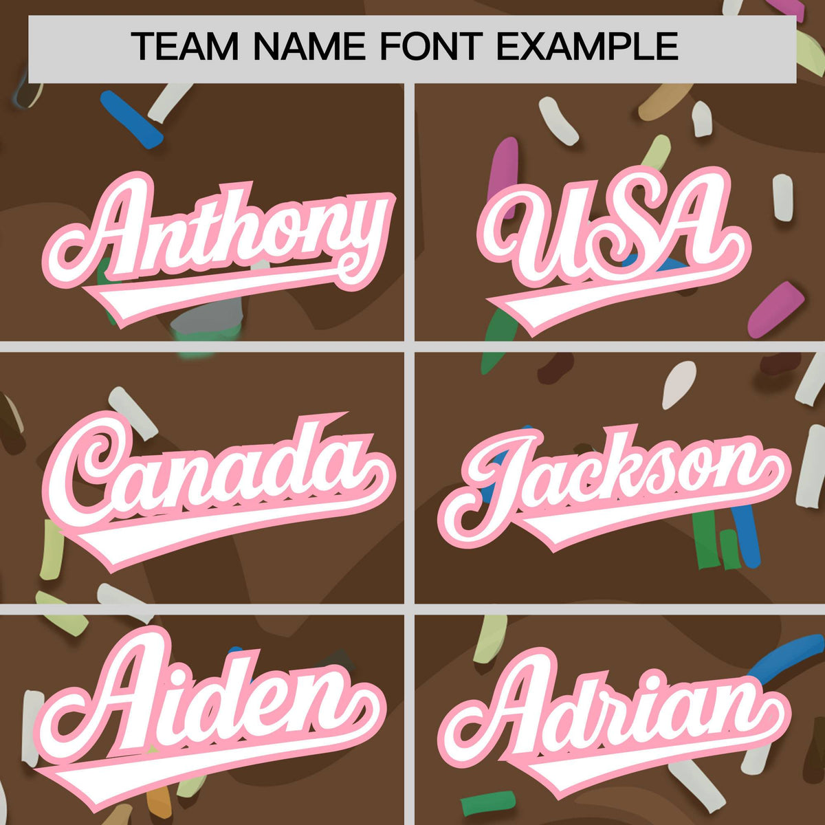 Custom Brown Ice Cream Cone Graffiti Pattern Fashion Authentic Baseball Jersey| KXKSHOP