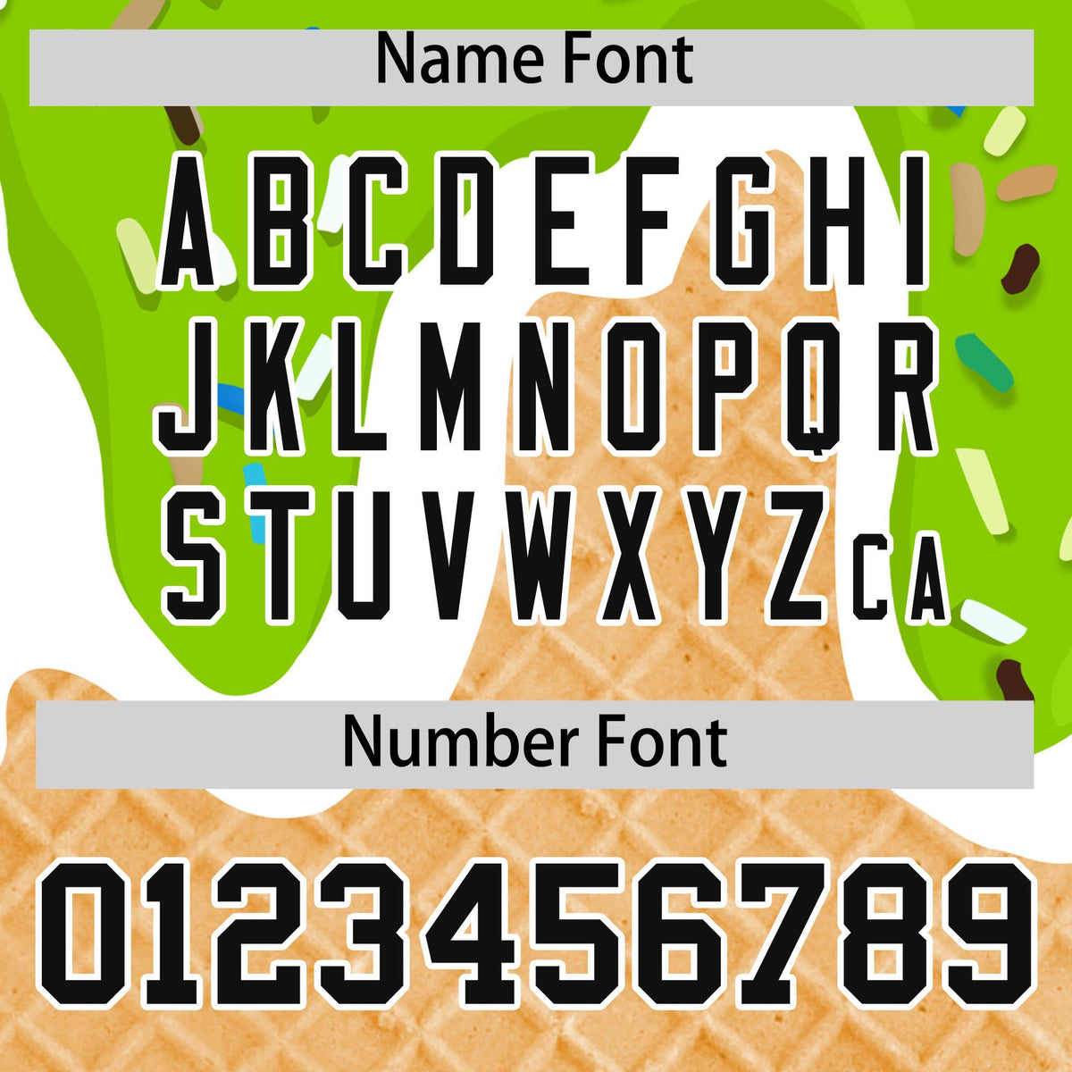 Custom Neon Green Ice Cream Cone Graffiti Pattern Fashion Authentic Baseball Jersey| KXKSHOP