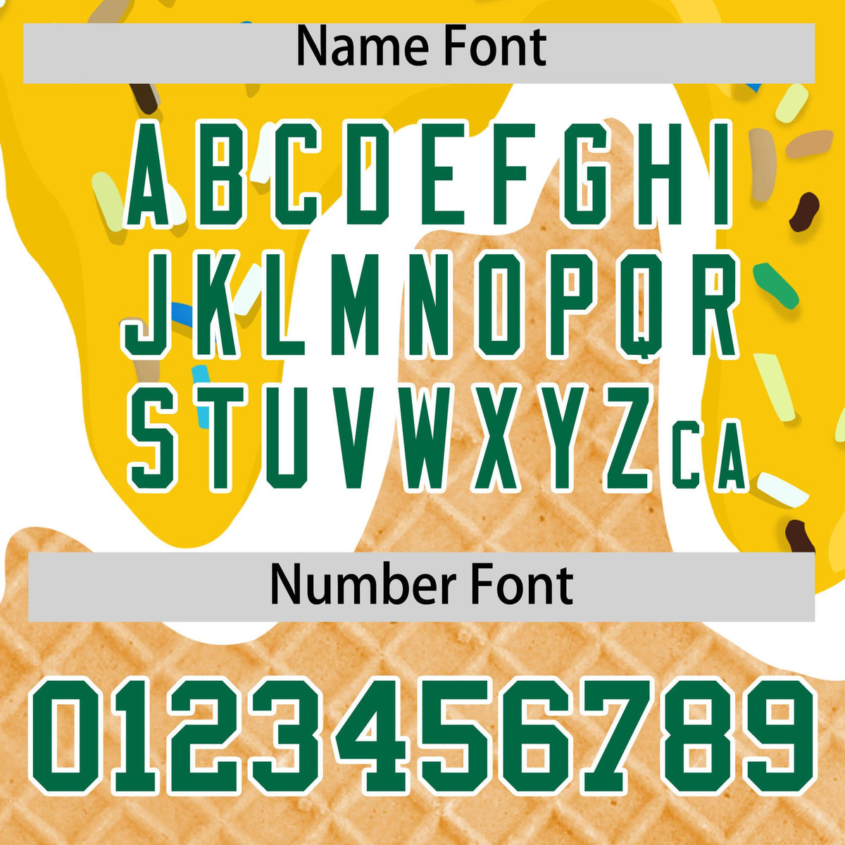 Custom Gold Ice Cream Cone Graffiti Pattern Fashion Authentic Baseball Jersey| KXKSHOP