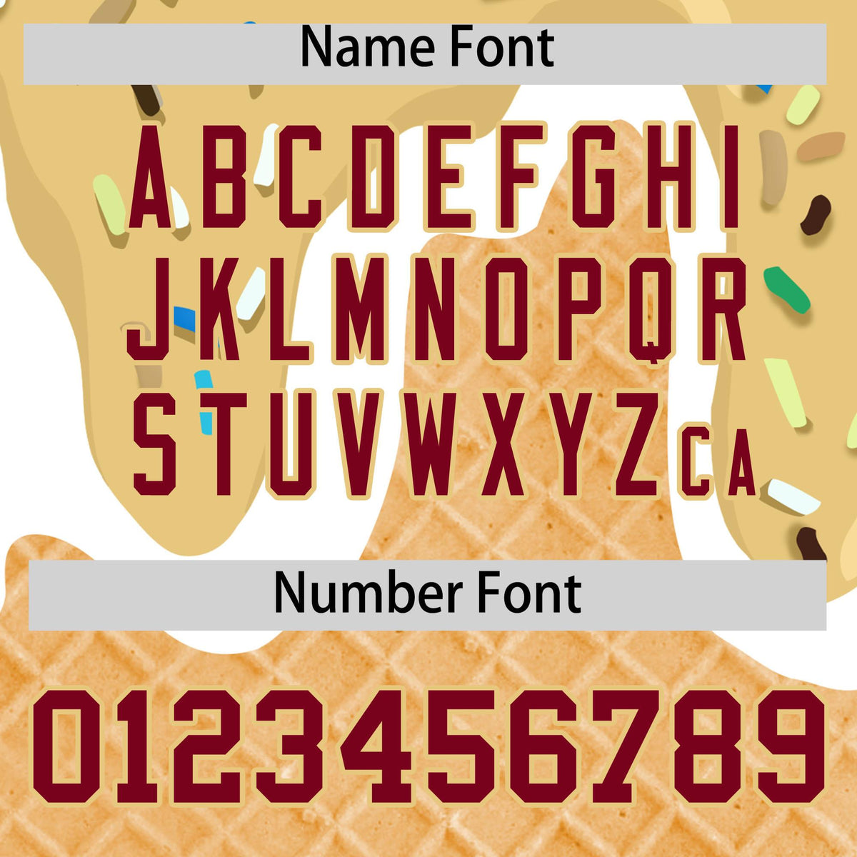 Custom Khaki Ice Cream Cone Graffiti Pattern Fashion Authentic Baseball Jersey| KXKSHOP