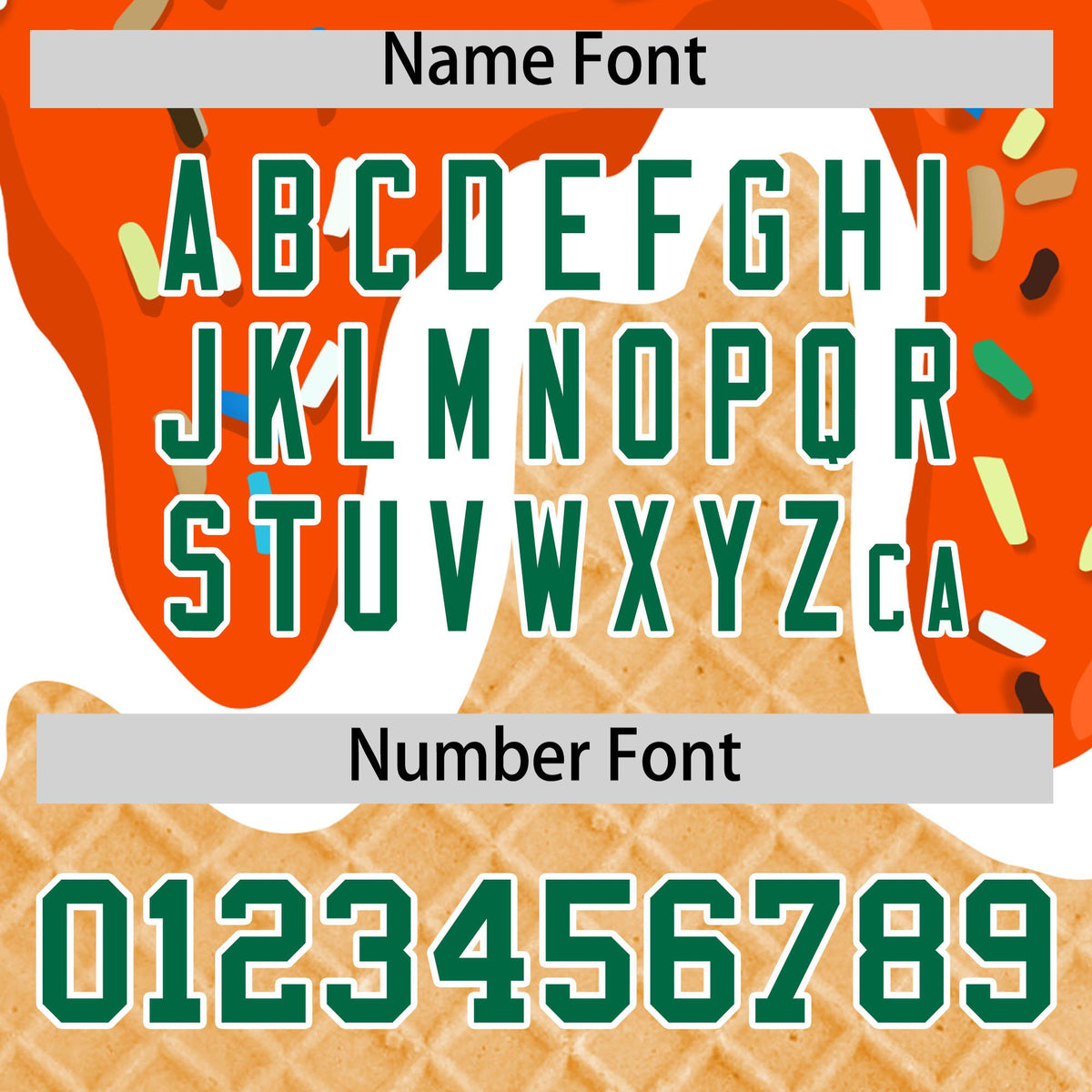 Custom Orange Ice Cream Cone Graffiti Pattern Fashion Authentic Baseball Jersey| KXKSHOP