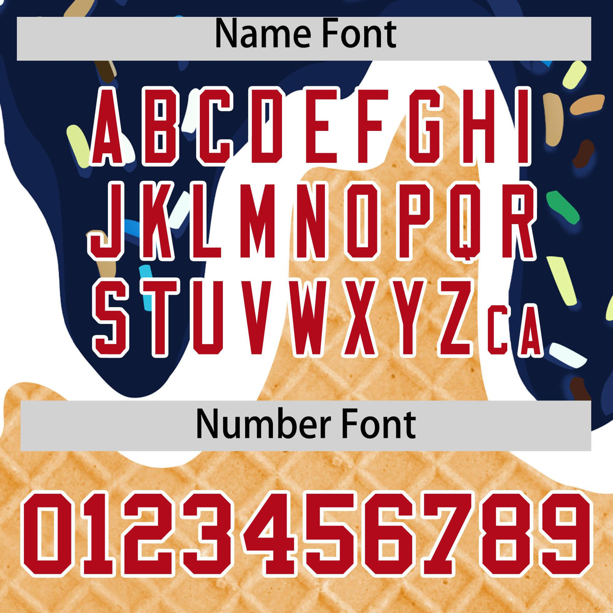 Custom Navy Ice Cream Cone Graffiti Pattern Fashion Authentic Baseball Jersey| KXKSHOP