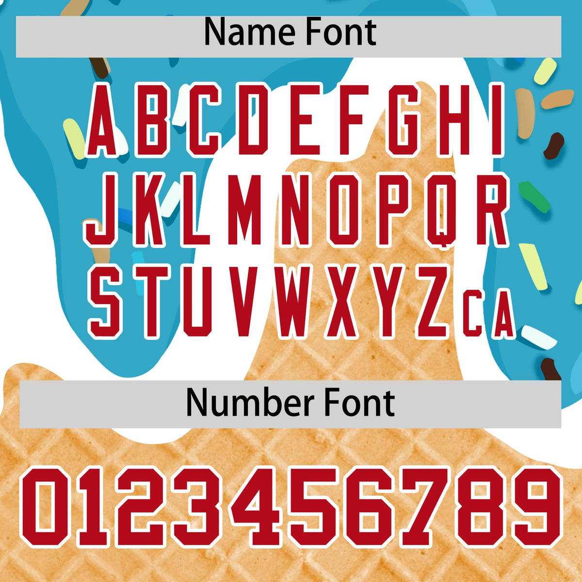 Custom Sky Blue Ice Cream Cone Graffiti Pattern Fashion Authentic Baseball Jersey| KXKSHOP