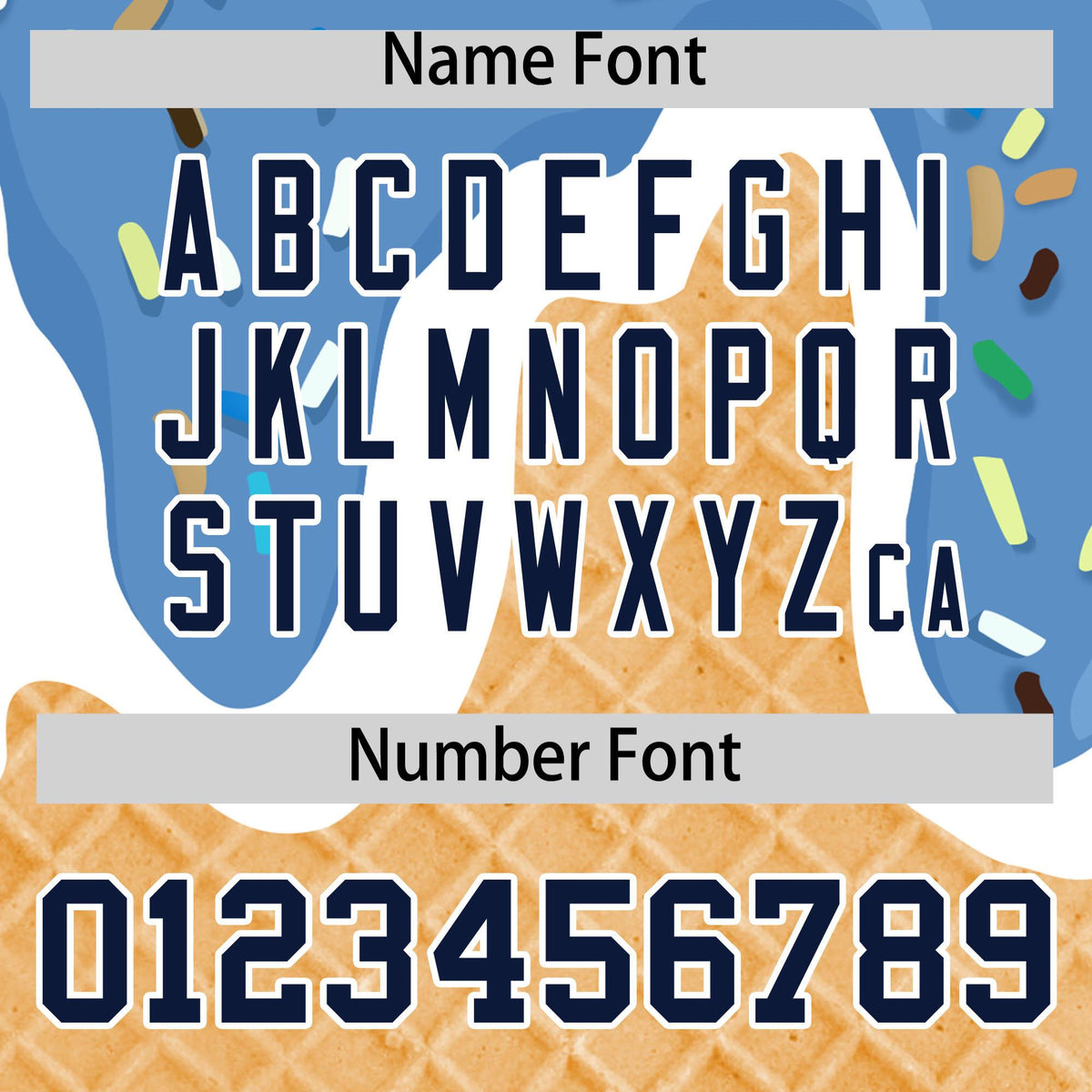 Custom Powder Blue Ice Cream Cone Graffiti Pattern Fashion Authentic Baseball Jersey| KXKSHOP