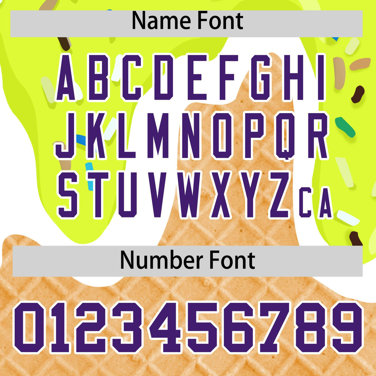 Custom Fluorescent Green Ice Cream Cone Graffiti Pattern Fashion Authentic Baseball Jersey| KXKSHOP