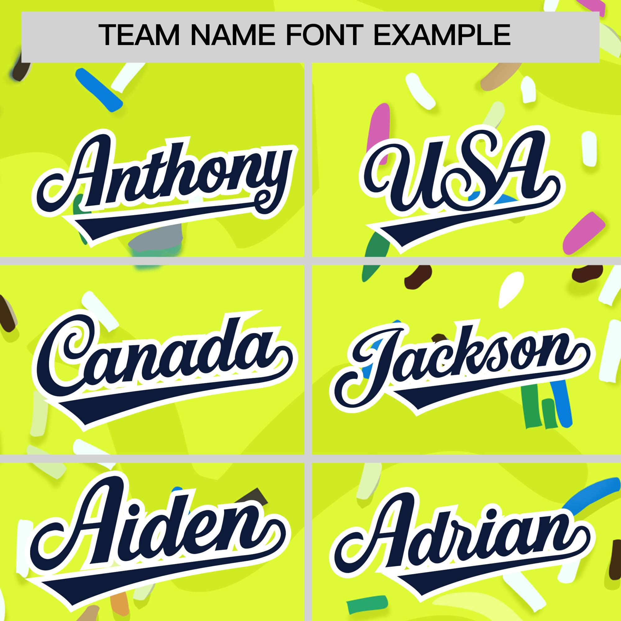 Custom Fluorescent Green Ice Cream Cone Graffiti Pattern Fashion Authentic Baseball Jersey| KXKSHOP