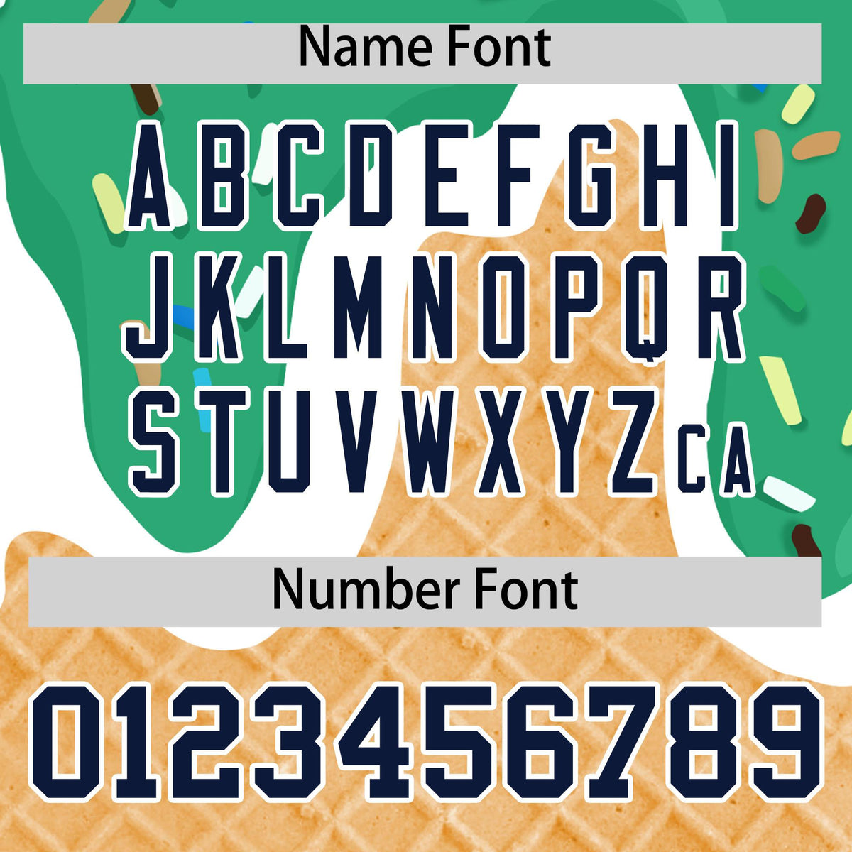 Custom Brilliant Green Ice Cream Cone Graffiti Pattern Fashion Authentic Baseball Jersey| KXKSHOP