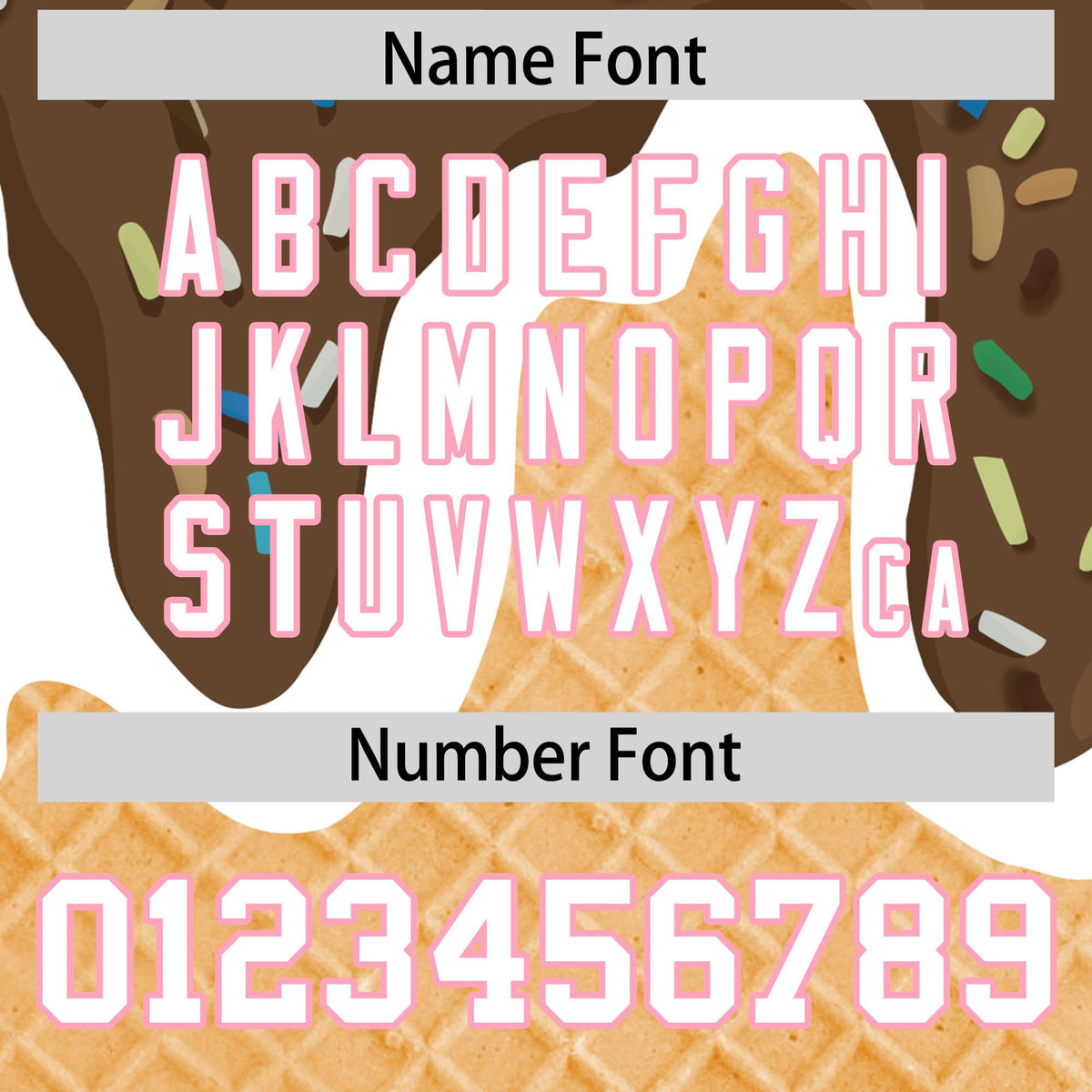 Custom Brown Ice Cream Cone Graffiti Pattern Fashion Authentic Baseball Jersey| KXKSHOP