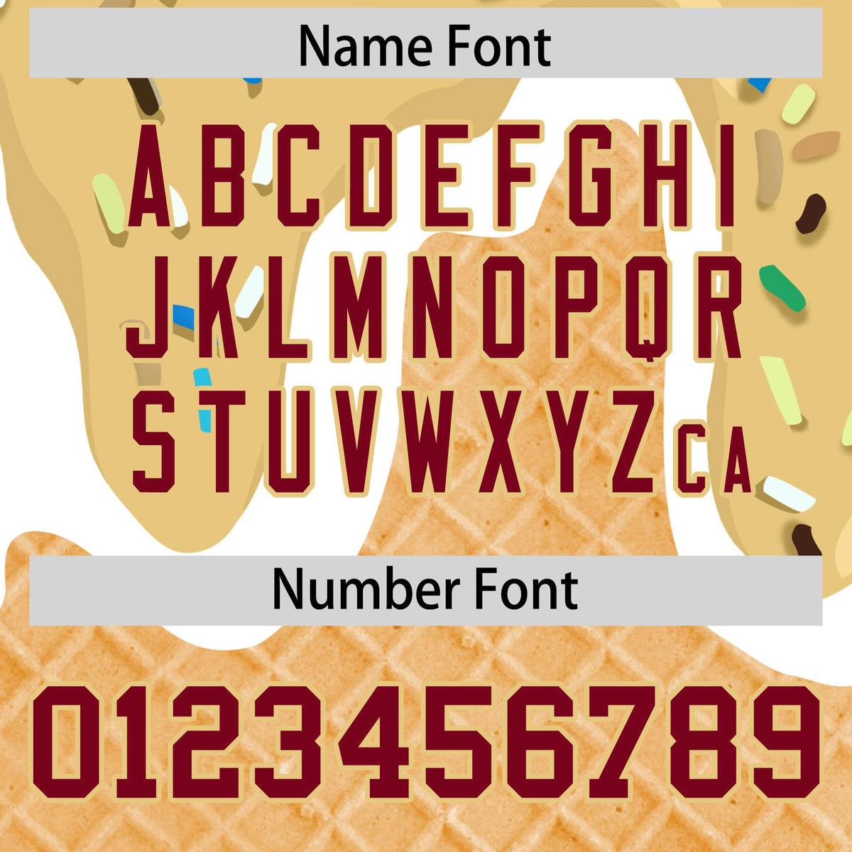 Custom Khaki Ice Cream Cone Graffiti Pattern Fashion Authentic Baseball Jersey| KXKSHOP