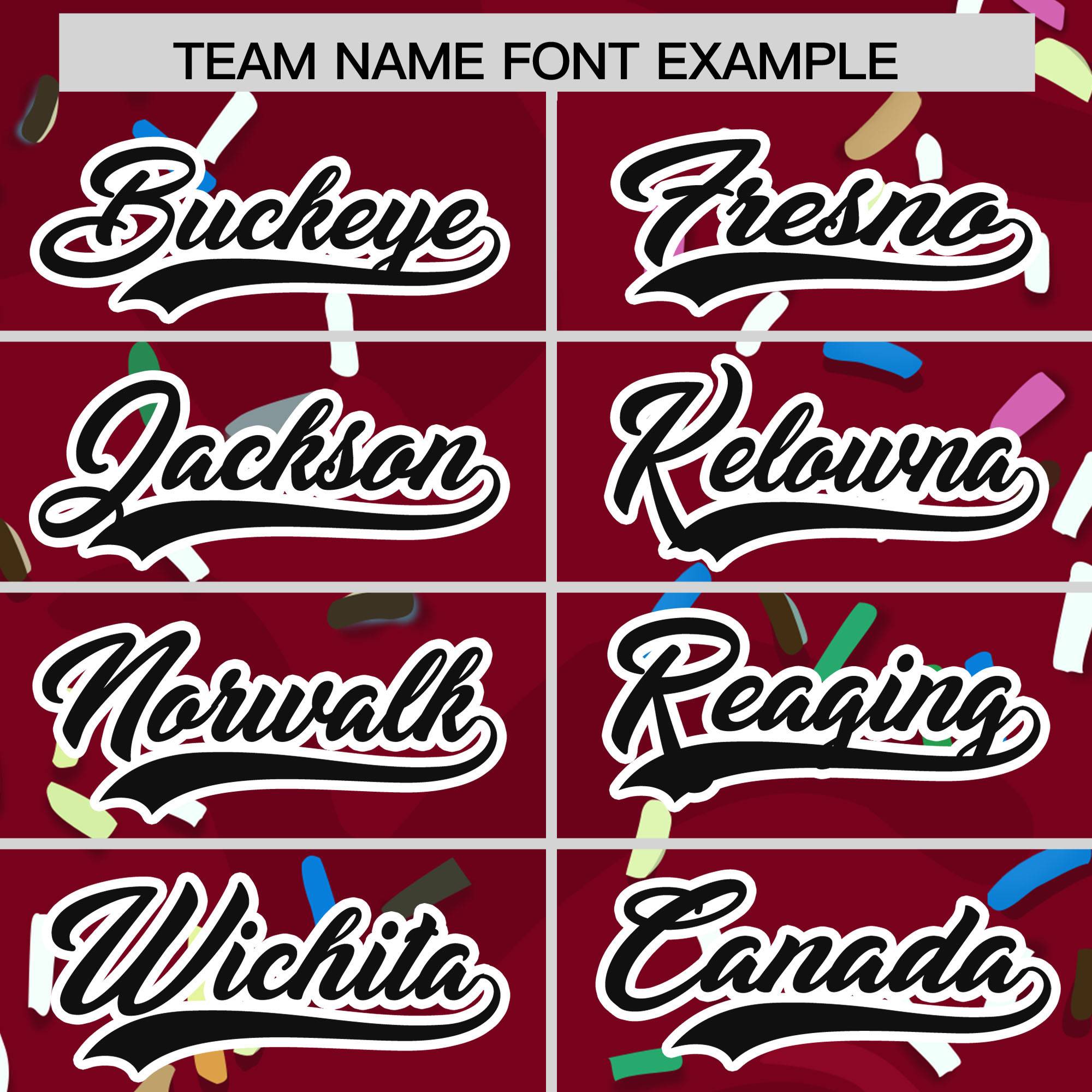 Custom Crimson Ice Cream Cone Graffiti Pattern Fashion Authentic Baseball Jersey| KXKSHOP