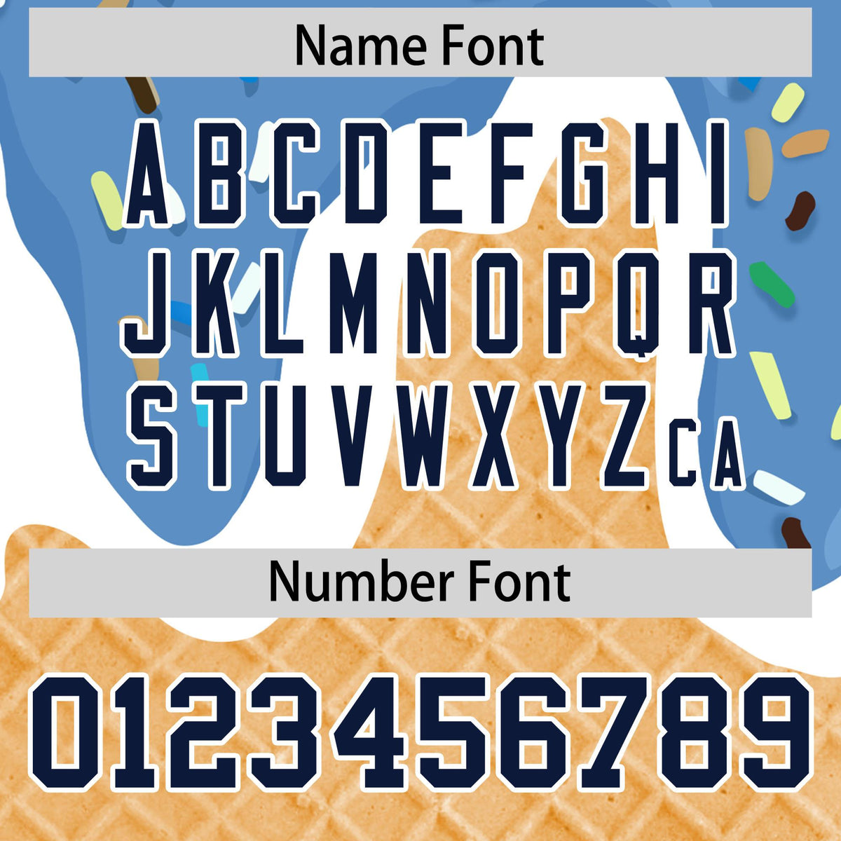 Custom Powder Blue Ice Cream Cone Graffiti Pattern Fashion Authentic Baseball Jersey| KXKSHOP