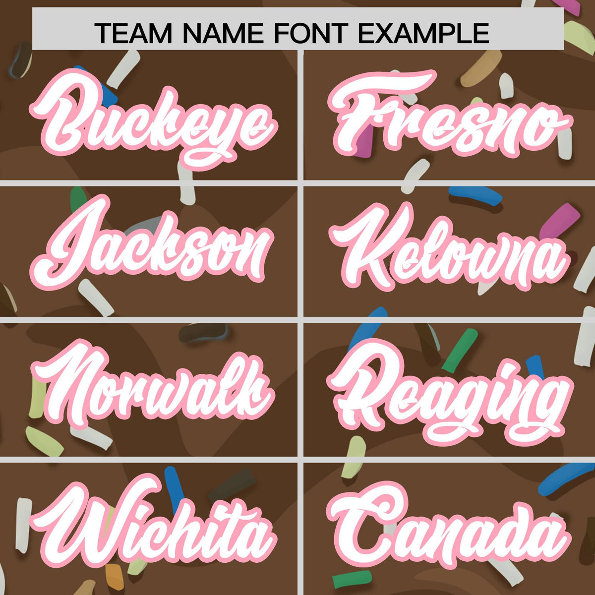 Custom Brown Ice Cream Cone Graffiti Pattern Fashion Authentic Baseball Jersey| KXKSHOP