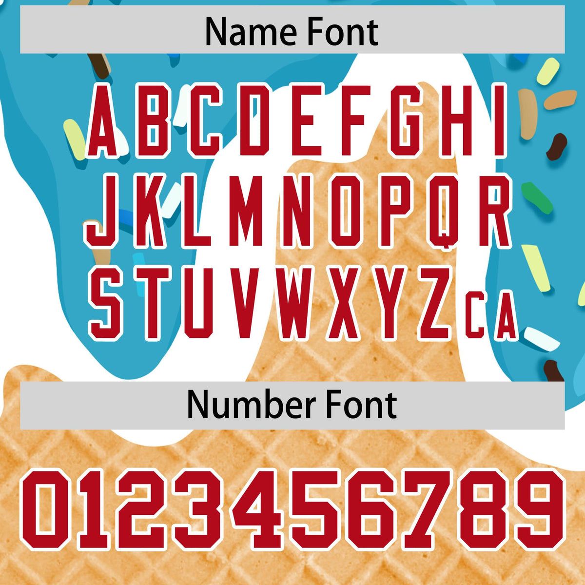 Custom Sky Blue Ice Cream Cone Graffiti Pattern Fashion Authentic Baseball Jersey| KXKSHOP