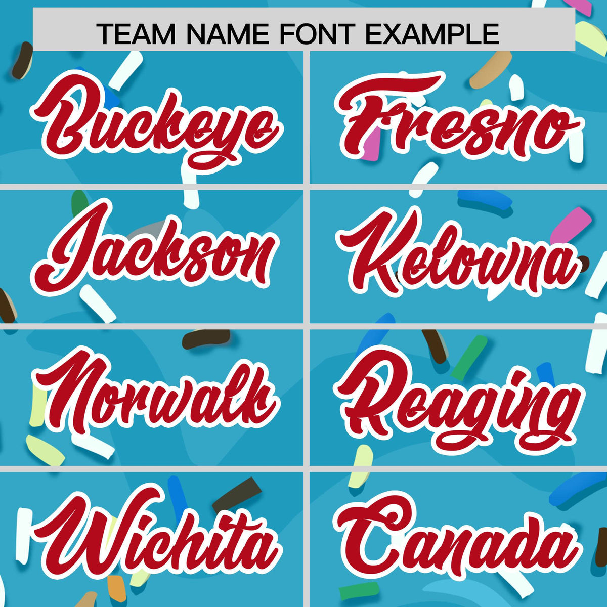 Custom Sky Blue Ice Cream Cone Graffiti Pattern Fashion Authentic Baseball Jersey| KXKSHOP