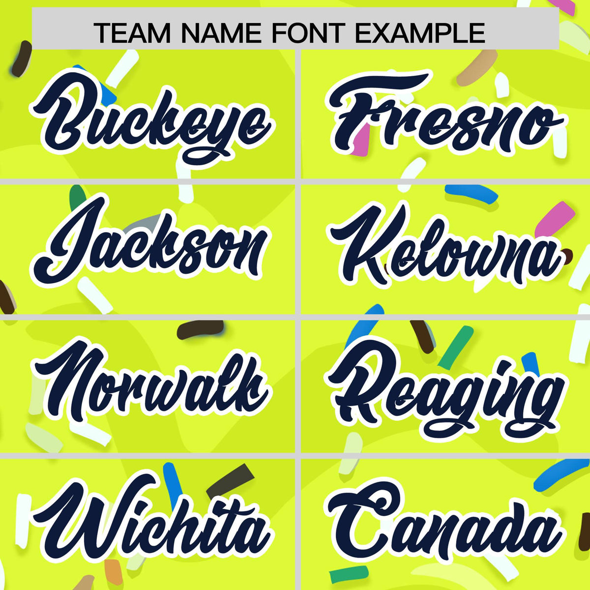 Custom Fluorescent Green Ice Cream Cone Graffiti Pattern Fashion Authentic Baseball Jersey| KXKSHOP