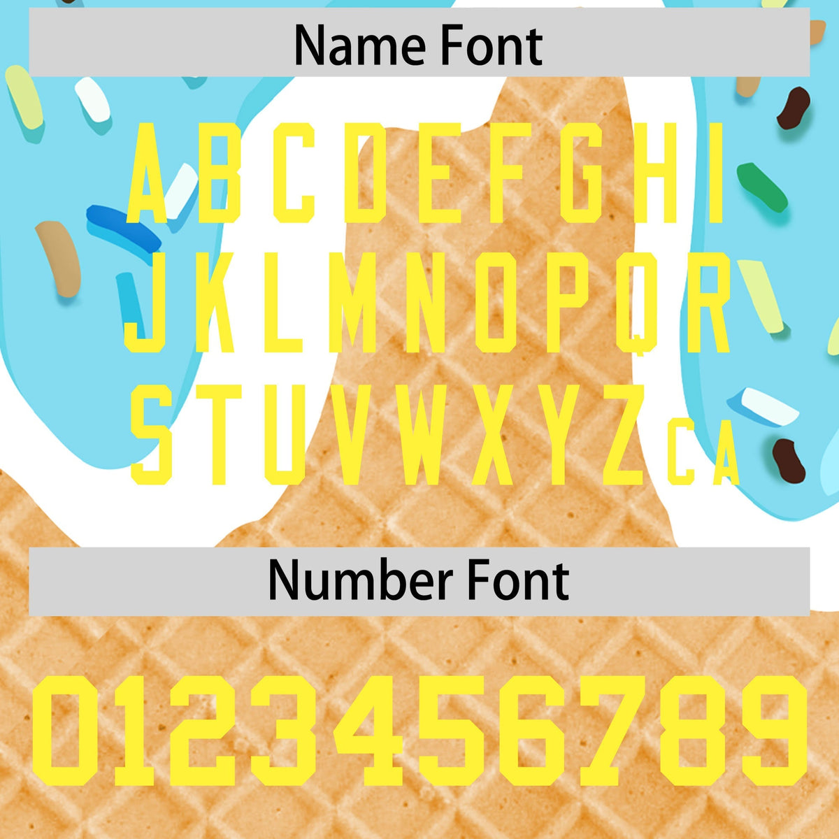 Fans-Made | Custom Blue Ice Cream Cone Graffiti Pattern Fashion Authentic Baseball Jersey From Evan Neufang ¡§C Available for Reorder