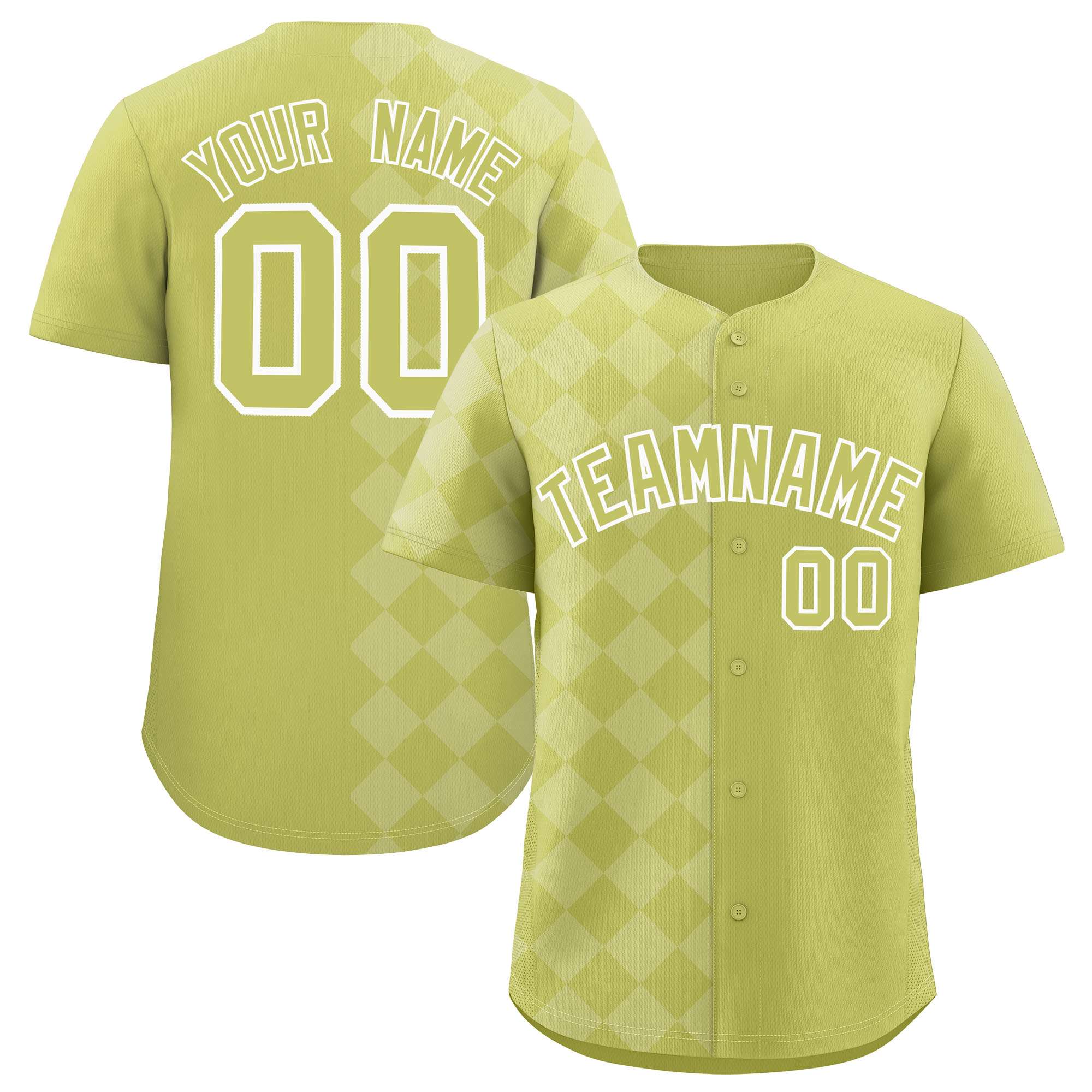 Custom Champagne Rhombus Design Authentic Baseball Jersey| KXKSHOP