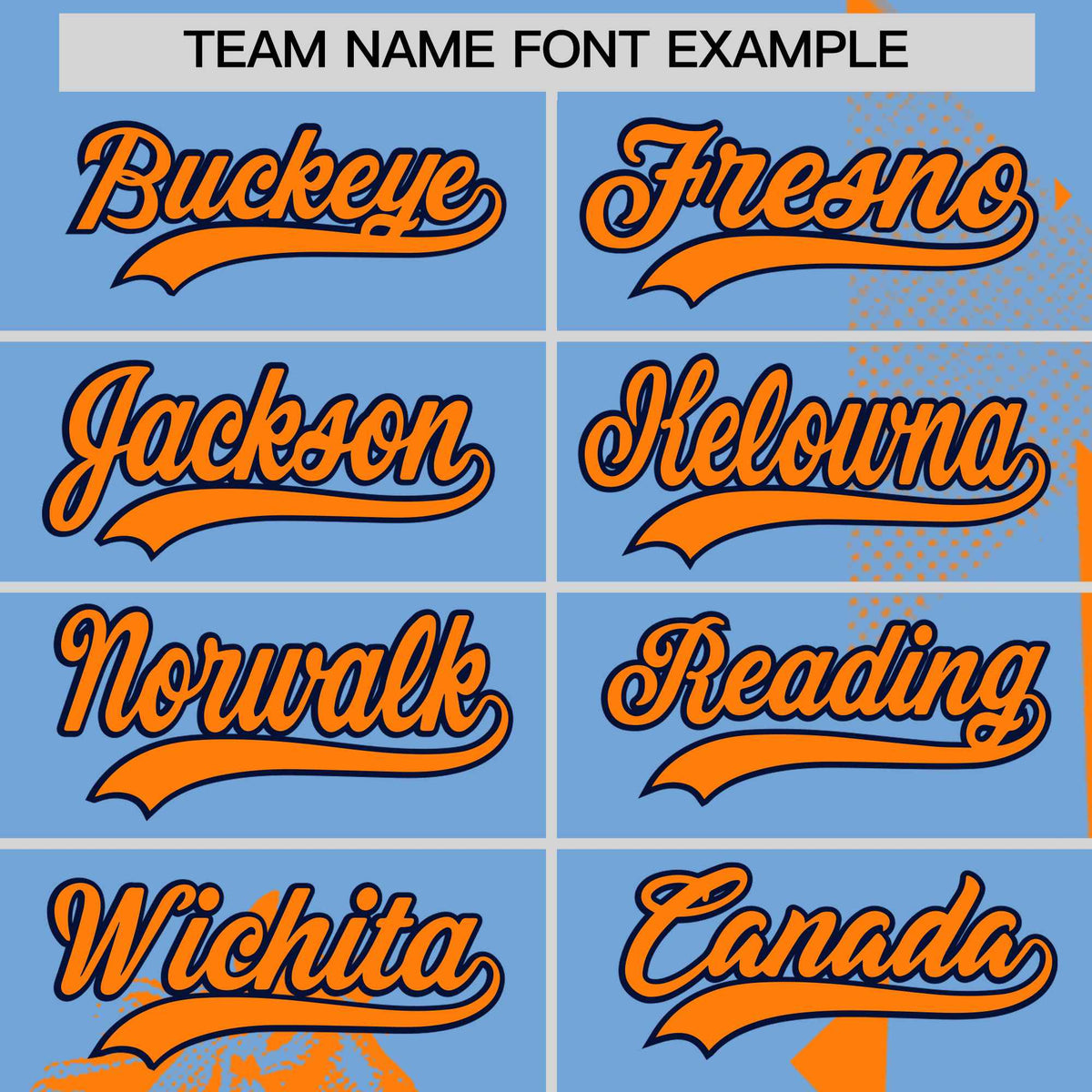 Custom Orange Powder Blue Raptor Series Raglan Sleeves Street Style Baseball Jersey