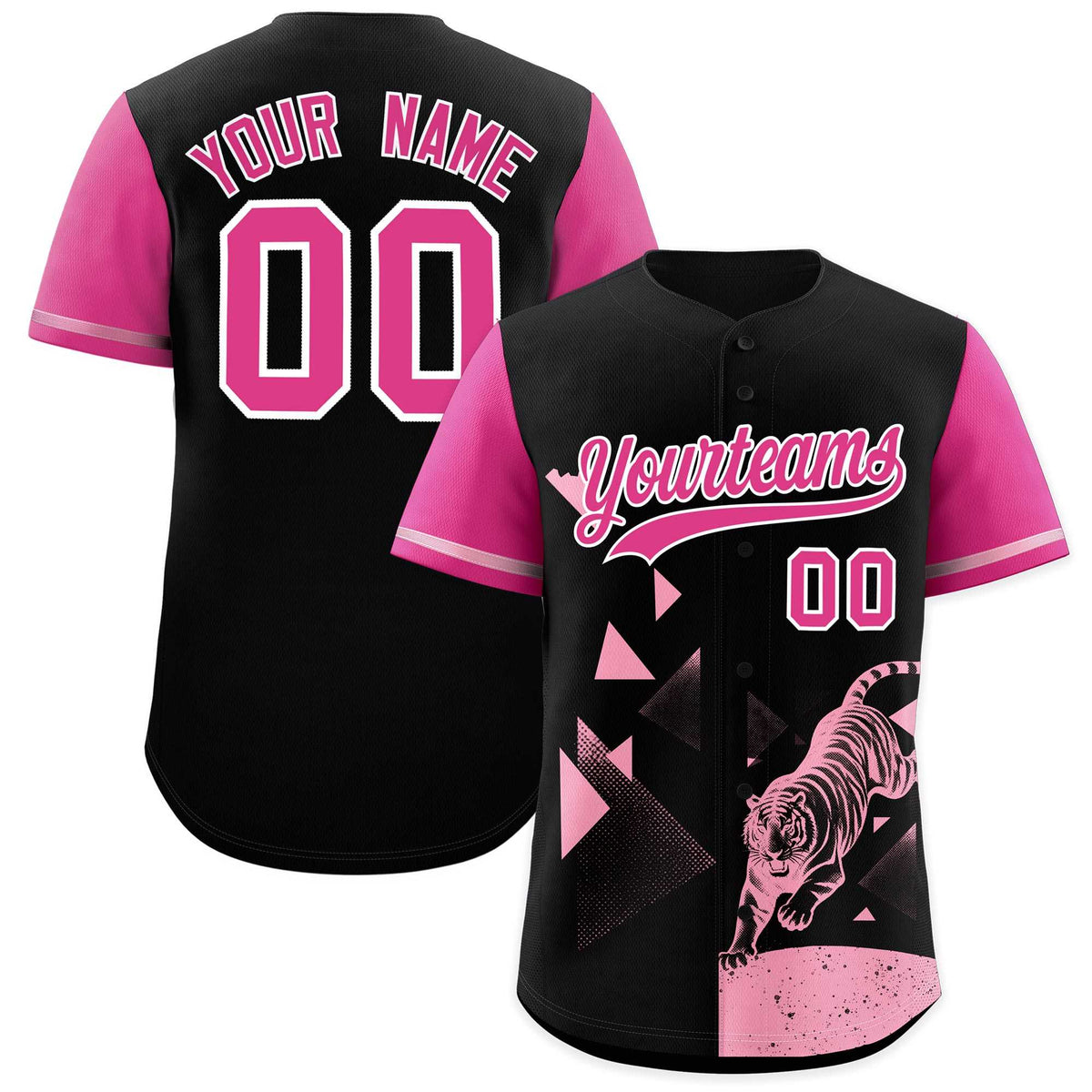 Custom Rose Red Black Raptor Series Raglan Sleeves Wrinkle-Resistant Baseball Jersey