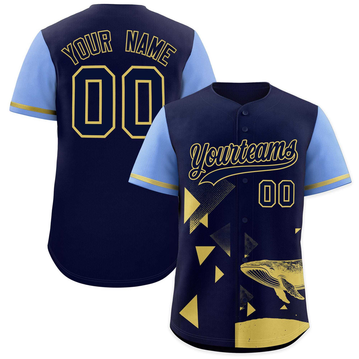 Custom Light Blue Navy Raptor Series Raglan Sleeves Casual Sports Baseball Jersey