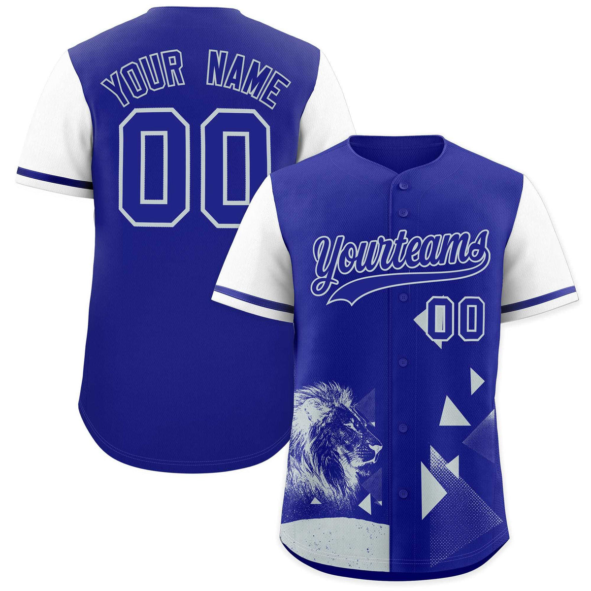Custom White Royal Raptor Series Raglan Sleeves Lightweight Baseball Jersey