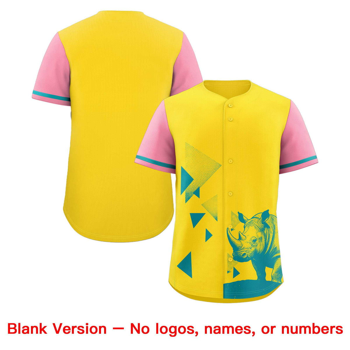 Custom Light Pink Yellow Raptor Series Raglan Sleeves Lightweight Baseball Jersey