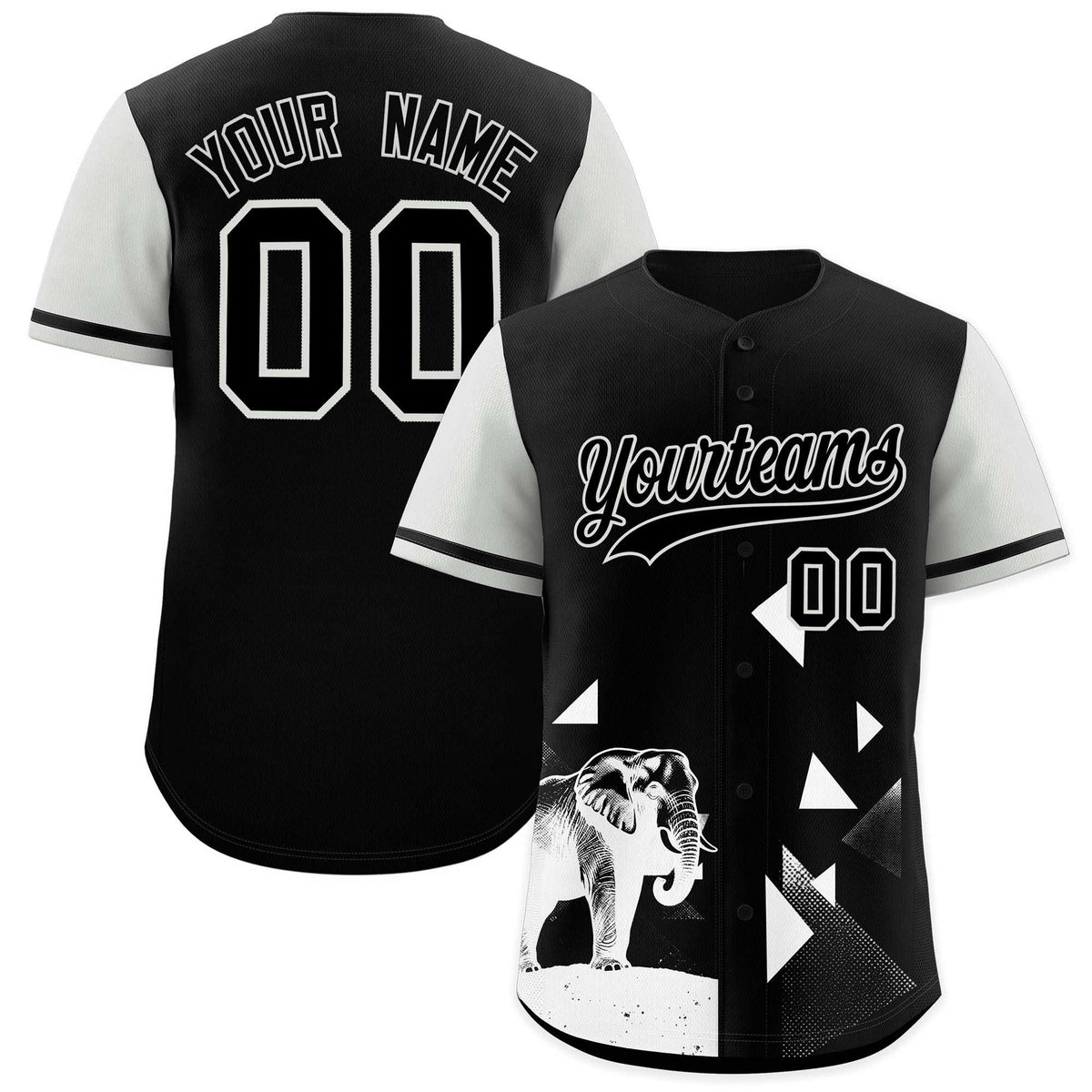 Custom Gray Black Raptor Series Raglan Sleeves Drapable Baseball Jersey