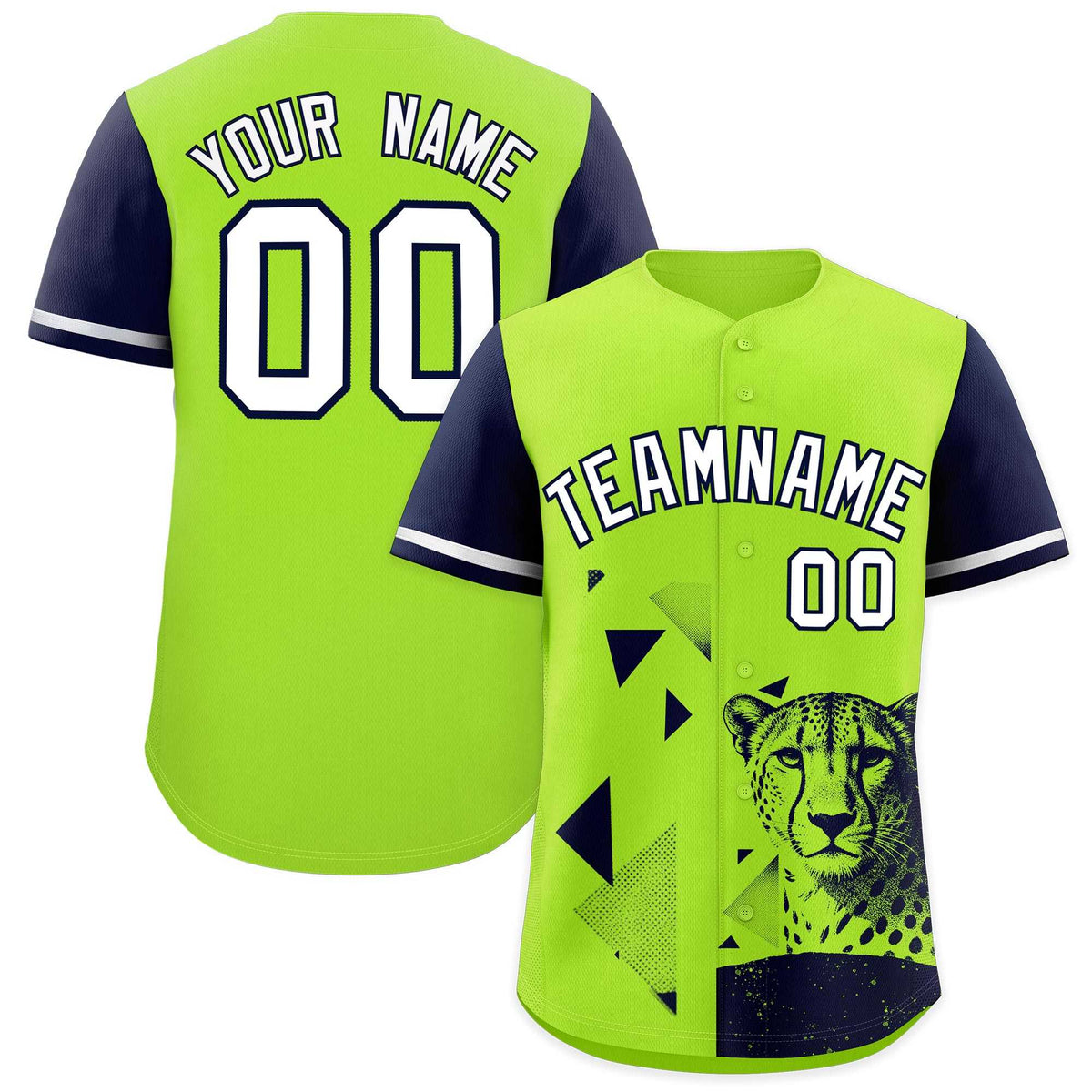 Custom Navy Neon Green Raptor Series Raglan Sleeves Casual Sports Baseball Jersey